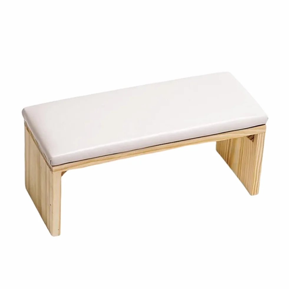 Poggiabraccio per unghie, Poggiamano per unghie antiscivolo, Cuscino da tavolo per poggiamani in legno, Cuscino per mani da manicure Supporto per bracciolo da tavolo per unghie, Bianco