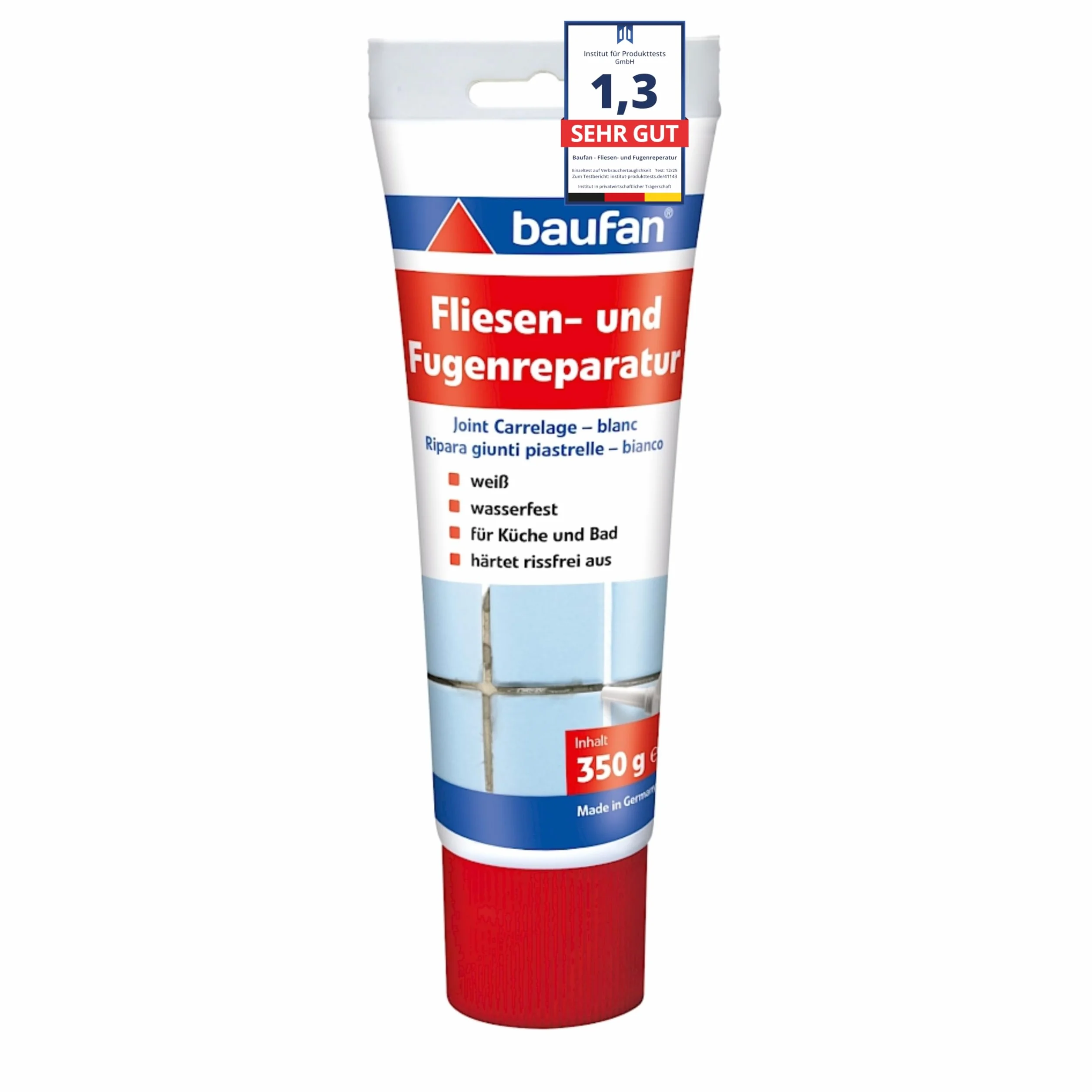 Baufan stucco impermeabile per piastrelle e fughe, bianco, 350 g, malta per fughe