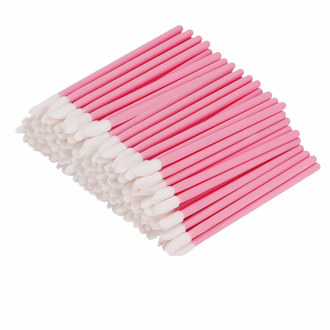 WeddHuis 300 Pezzi Pennelli per Labbra Usa e Getta, Pennelli per Rossetto, Pennelli per Make-up Perfetto (Rosa)