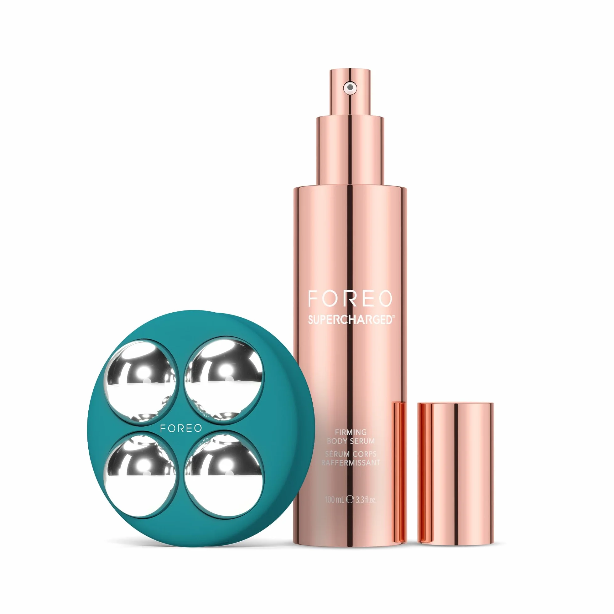 FOREO BEAR 2 body Dispositivo corpo tonificante con microcorrente + Siero corpo conduttivo rassodante SUPERCHARGED - Massaggiatore anticellulite per linfodrenaggio - Rassoda, leviga e scolpisce