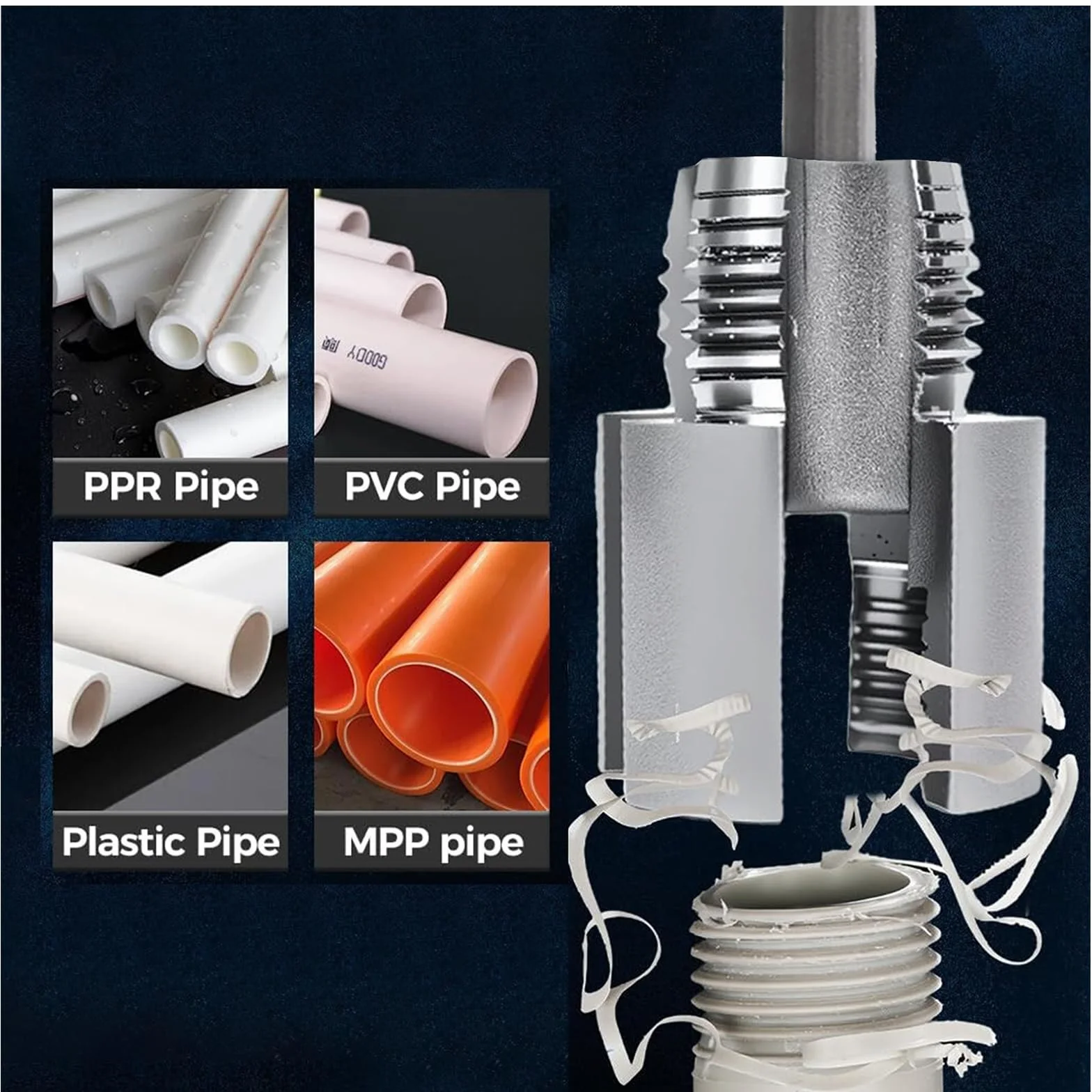 Filiera Per Filettatura 1/2" DN15 3/4" DN20 Maschi Kit Filettatura Maschio Femmina Per Tubi Idraulici