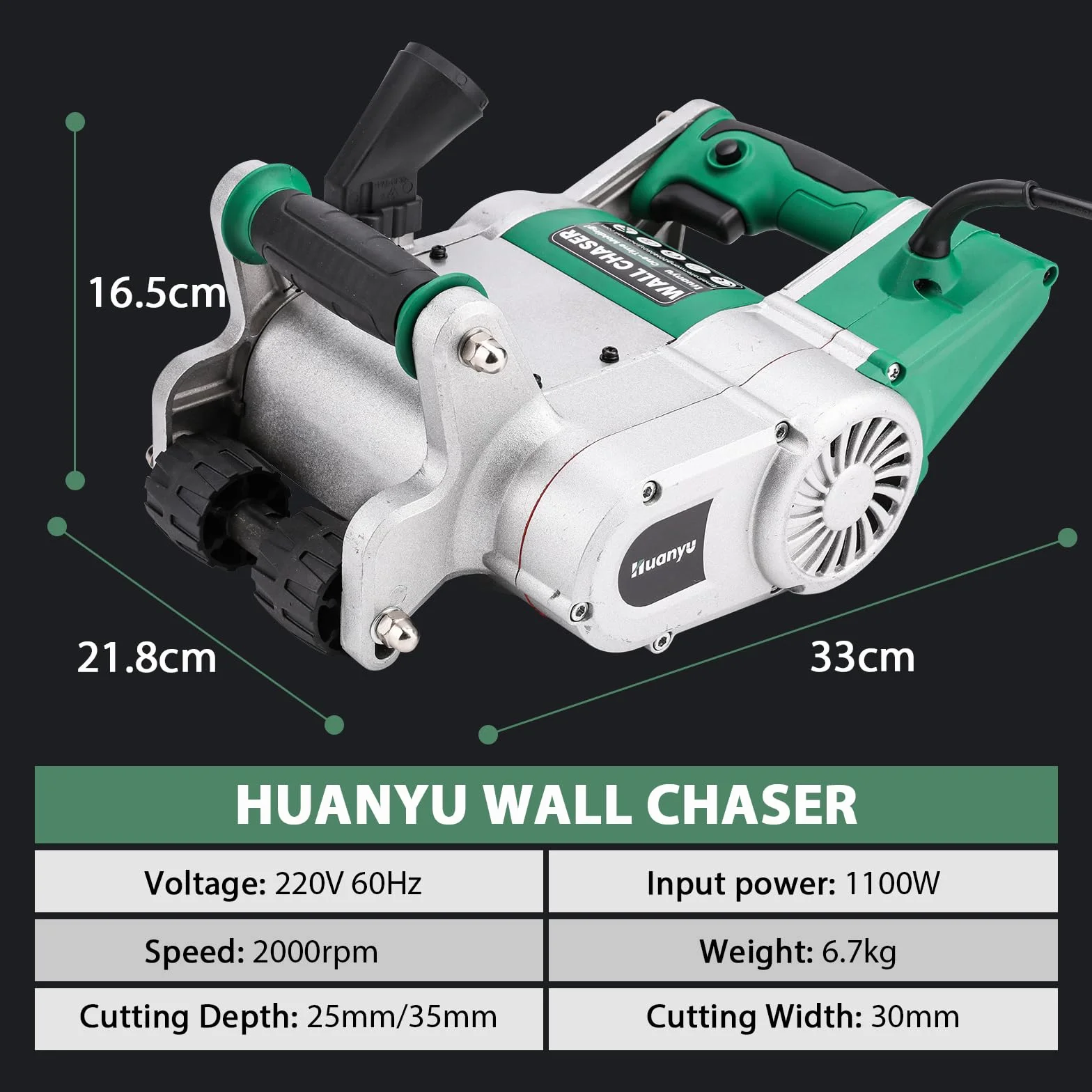 Huanyu elettrico muro Chaser 4800W taglio macchina infrarossi lega di magnesio per cemento mattoni marmo