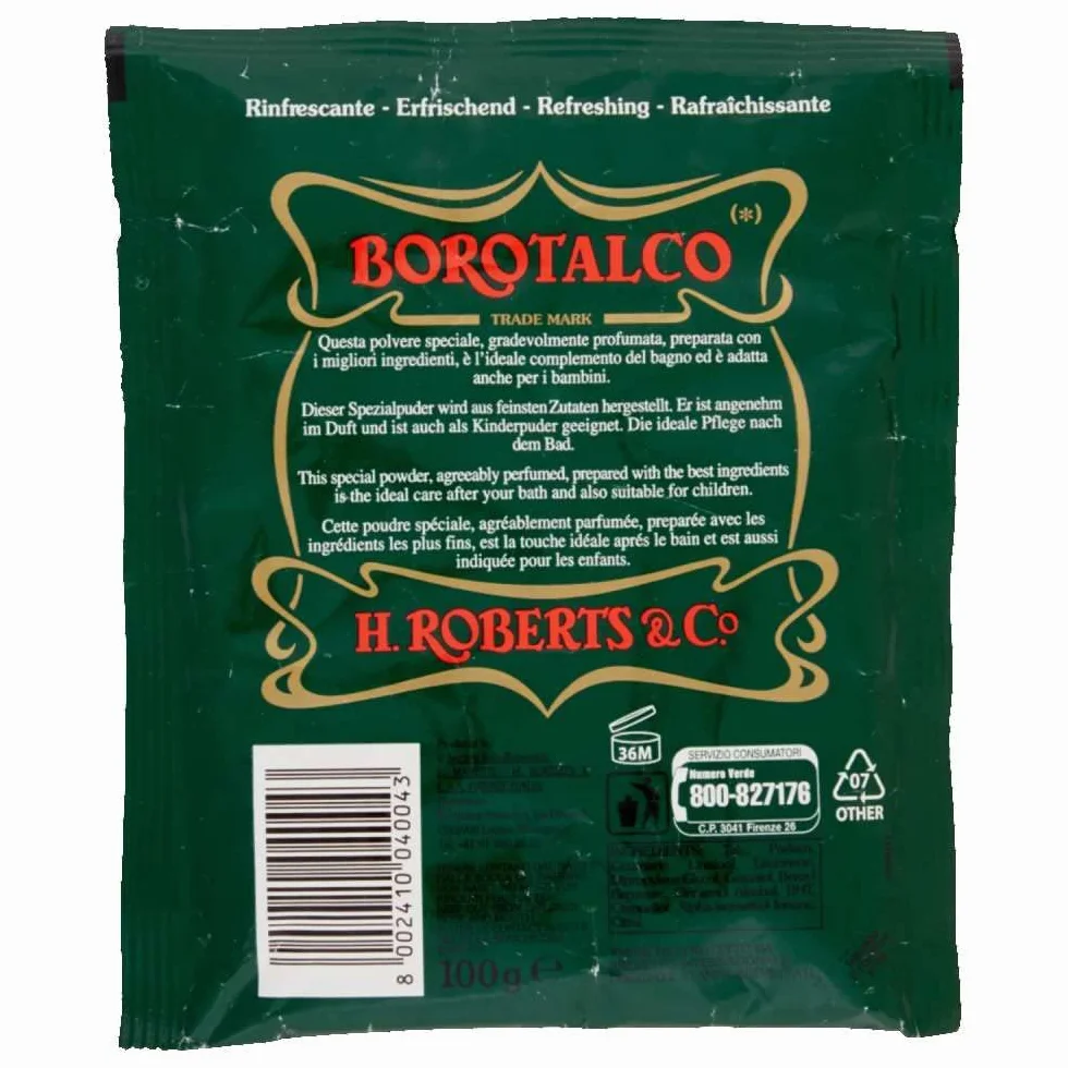 Borotalco Busta In Polvere Al Talco Rinfrescante e Assorbente 100gr