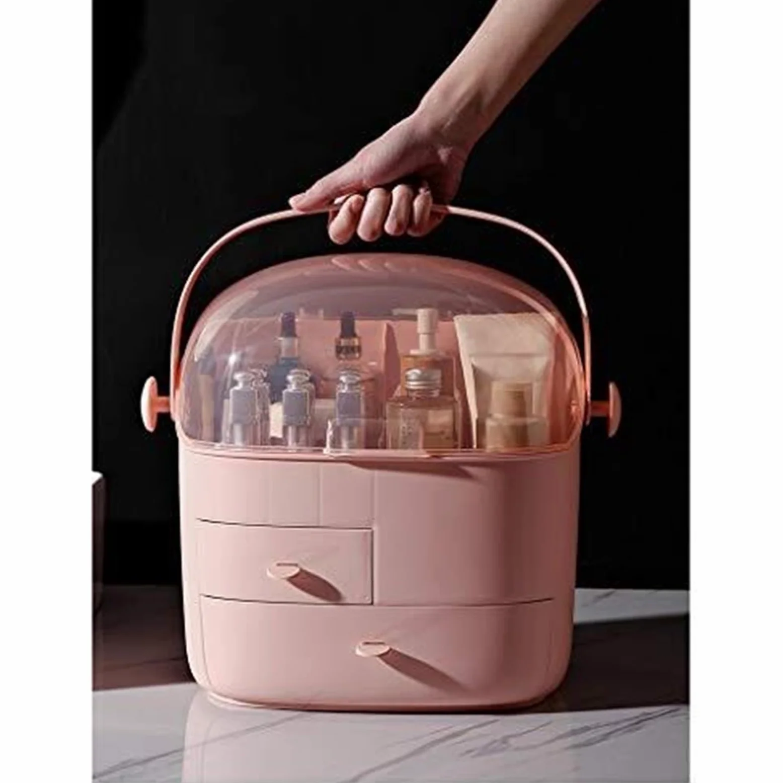 Porta Trucchi,Toeletta Organizzatore per Il Trucco Scatola per Riporre Cosmetici Scatola per Riporre Oggetti da Scrivania Dormitorio Tavolo da Toeletta per La Casa Multifunzione