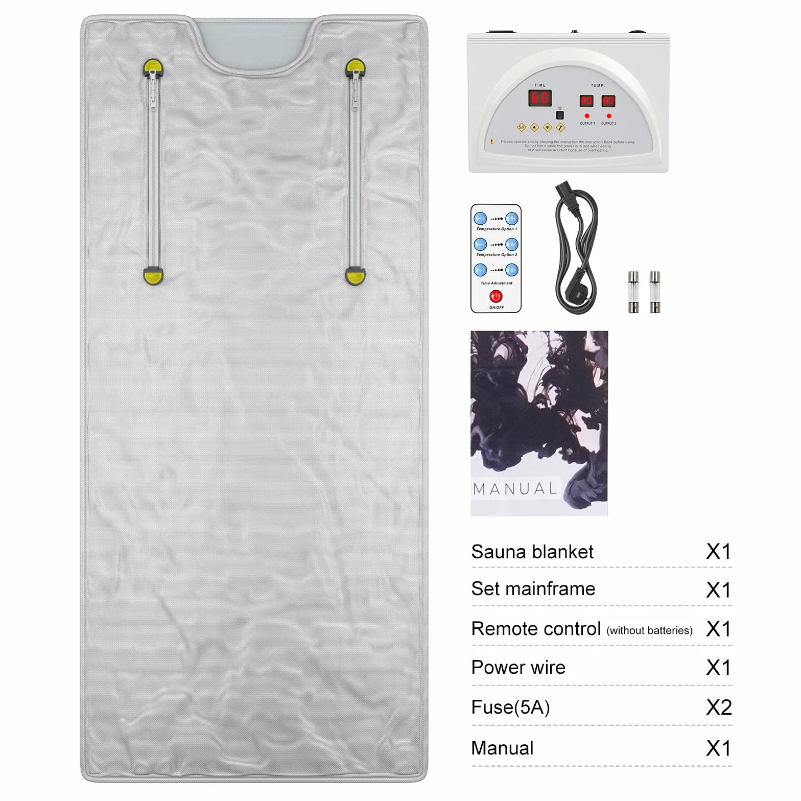 Sauna a Infrarossi Portatile 2 Zone Coperta Vapore Domestica Professionale Digitale Oxford