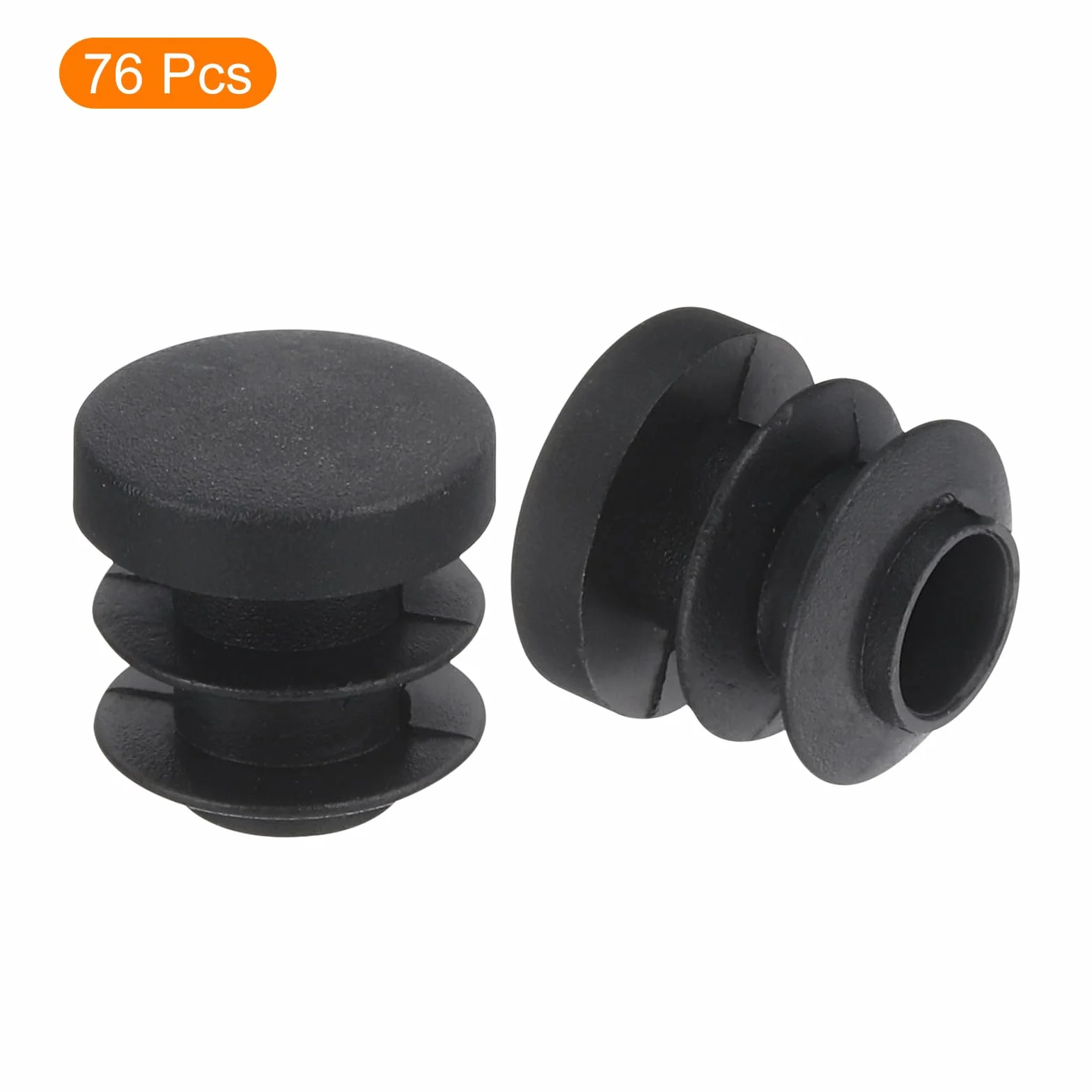 QUARKZMAN 76pz Tappo in Plastica Rotondo ID 12-14mm OD 16mm Tappi Estremità Tubi Neri