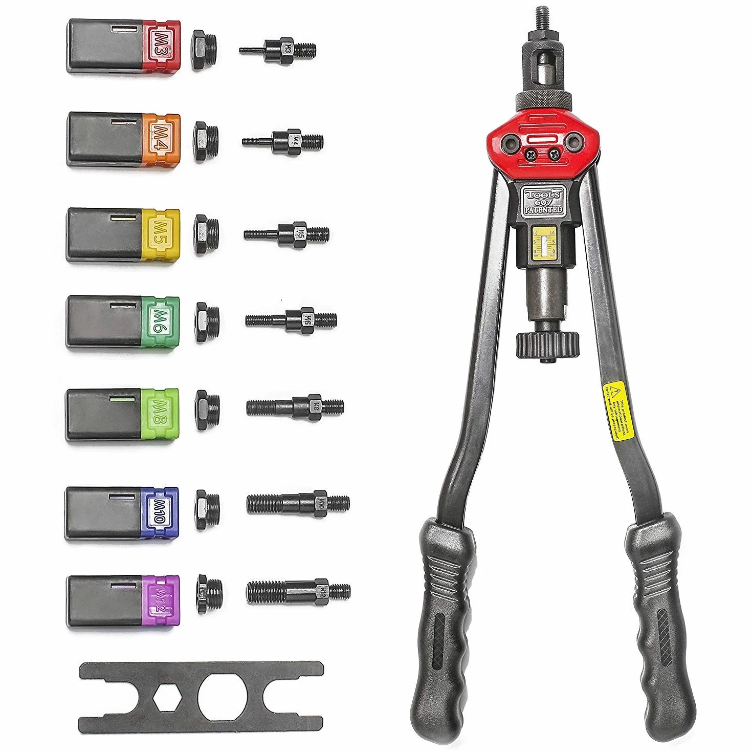 Rivettatrice Noce di rivetto cieco utensile a perno cieco professionale a mano per inserti filettati M3-M12 BT607