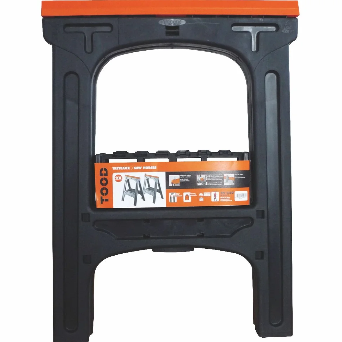 TOOD Treteaux Pliants Lot de 2 60x10x80 cm Charge Maximale 200 kg