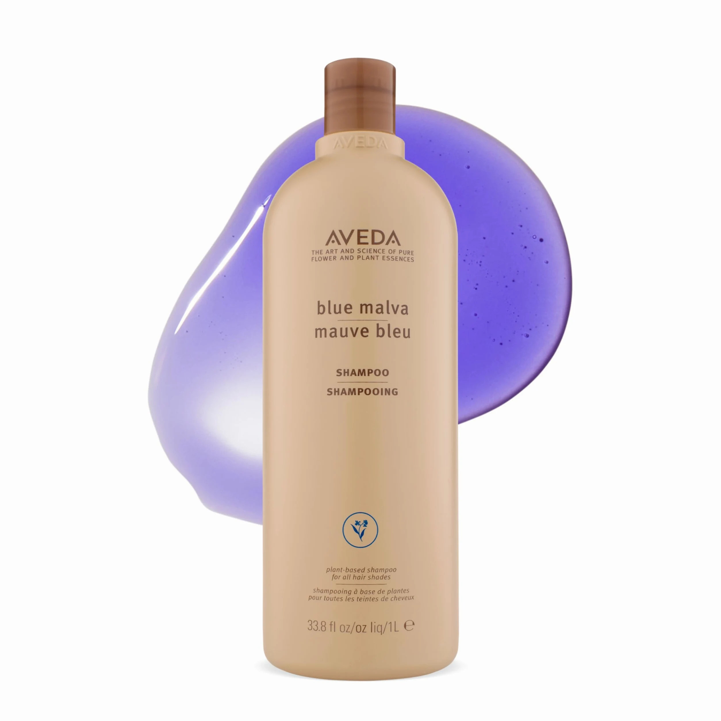 Aveda Blue Malva Shampoo - Shampoo viola per capelli grigi e biondi - Neutralizza riflessi indesiderati e toni gialli (1000 ml)