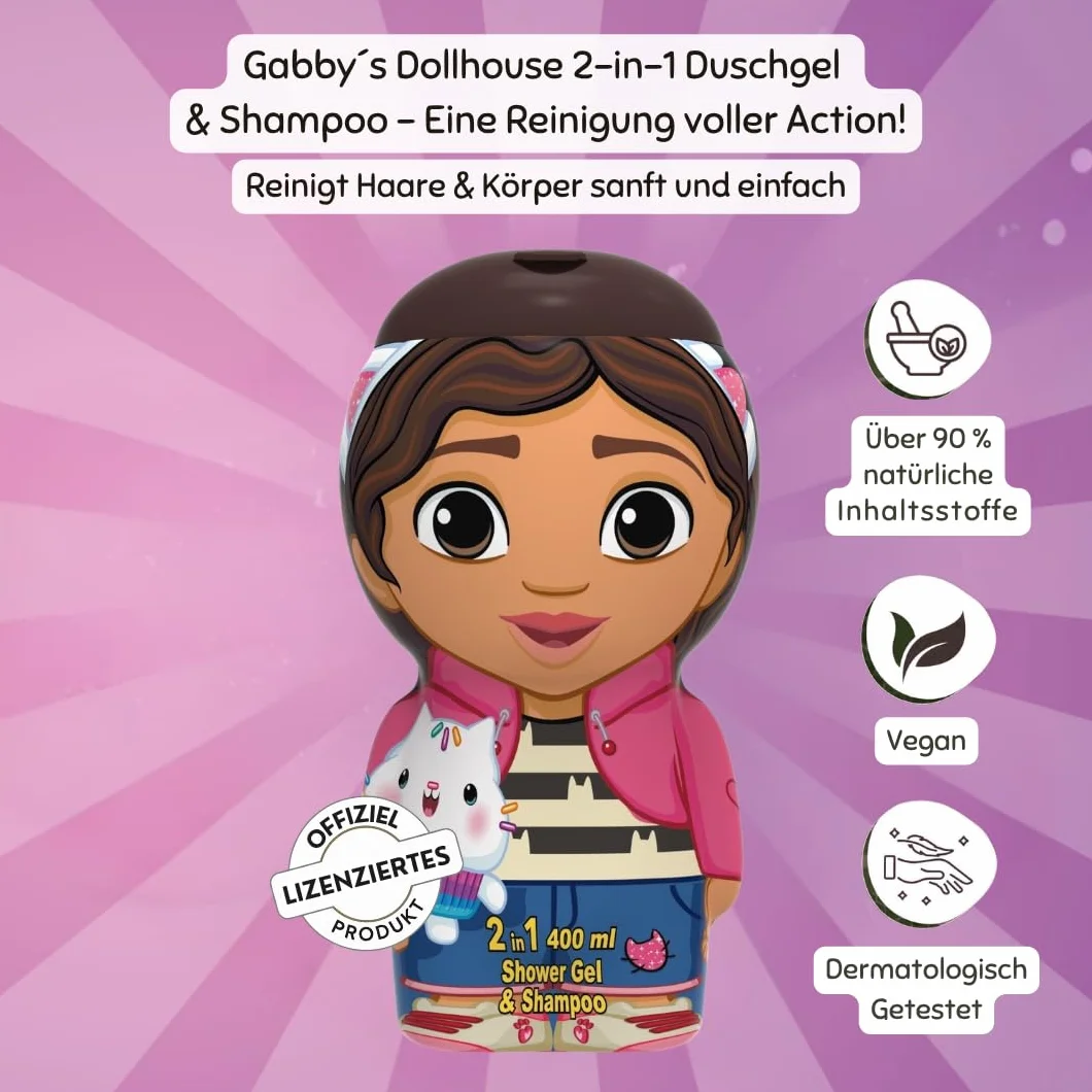 Gabby's Dollhouse Gel Doccia e Shampoo 2D 400 ml