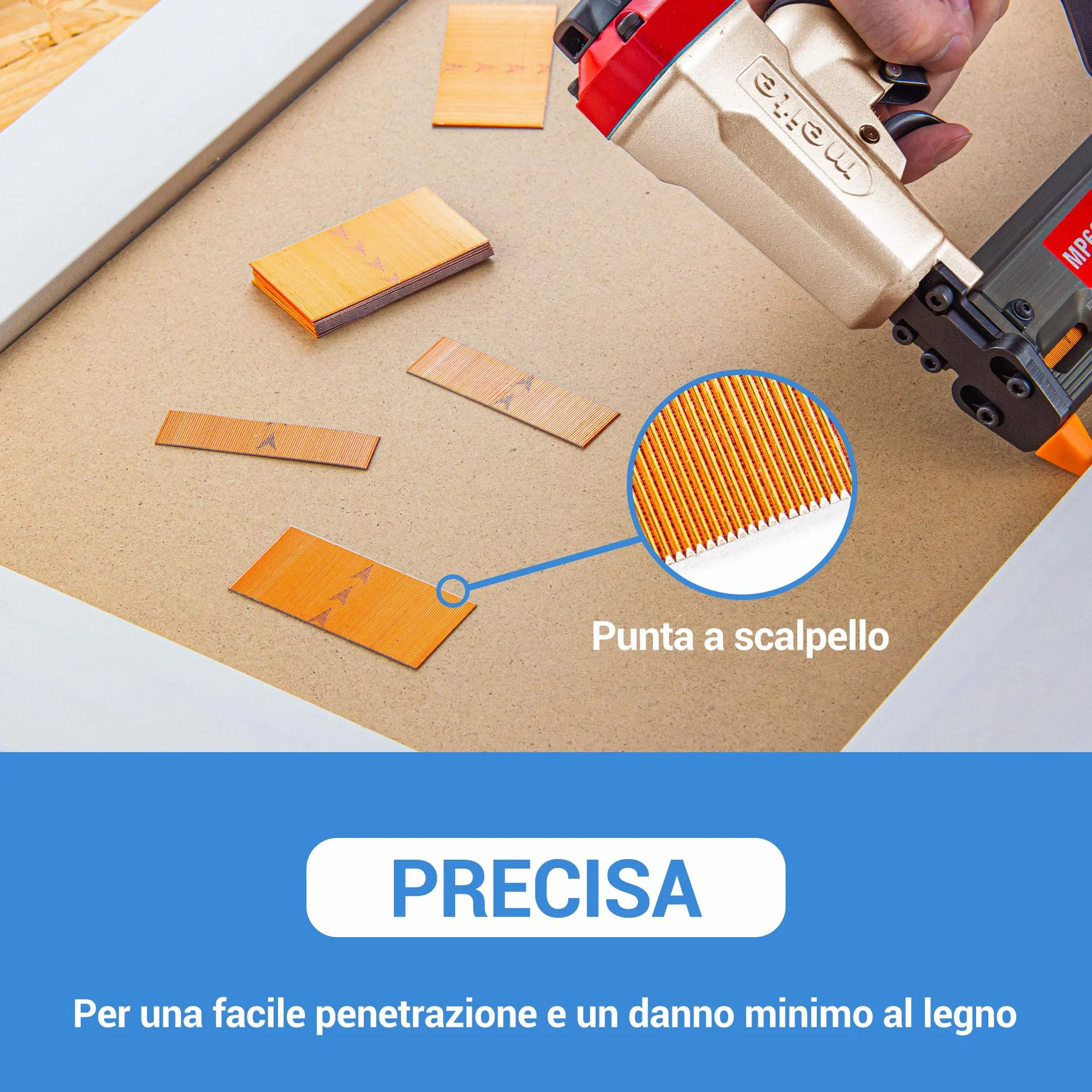 Meite Chiodi a Spillo 23GA 35mm, Micro Chiodi Senza Testa Zincati per Chiodatrice a Spillo, 10000 sztuk