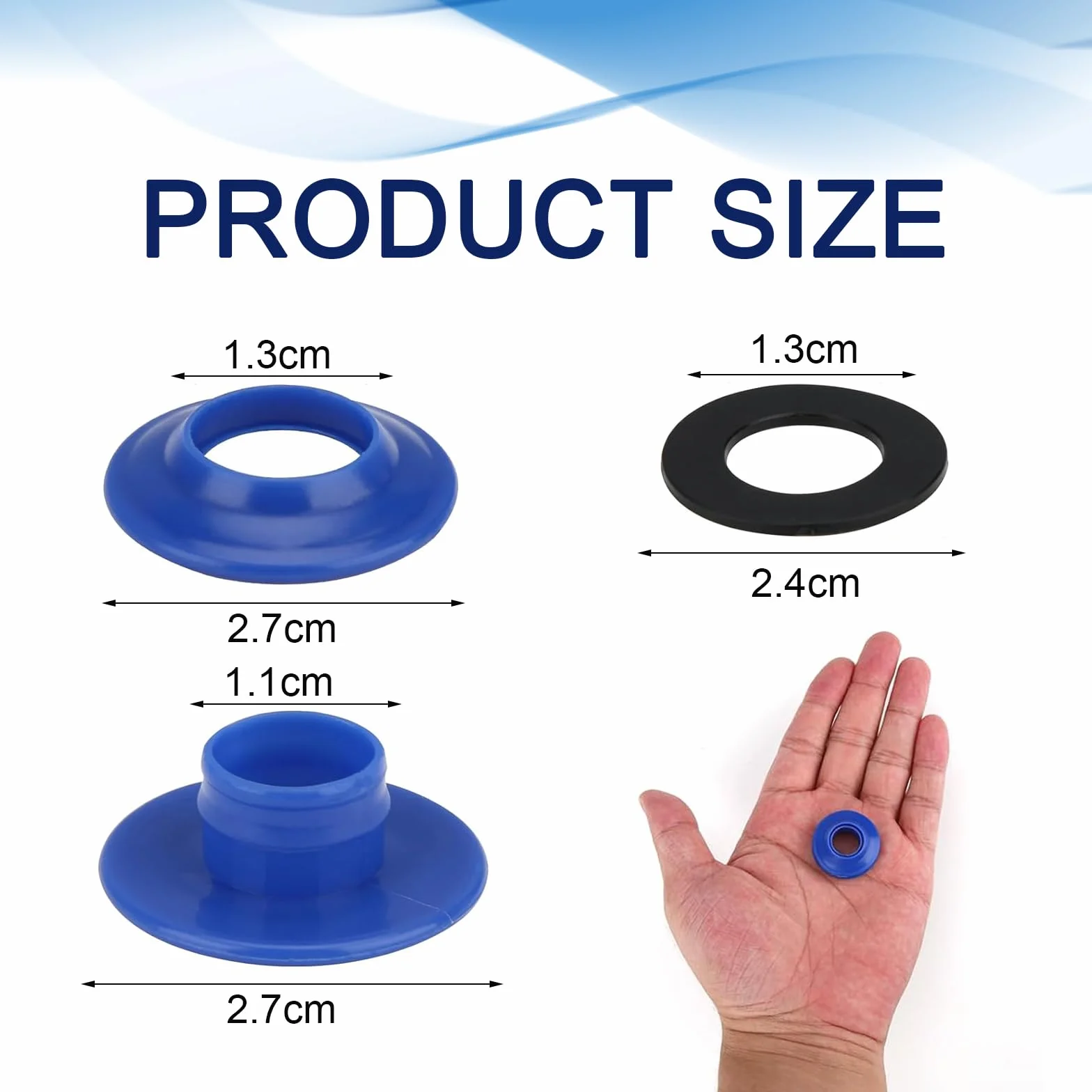 Occhielli per Teloni in Plastica Autoperforanti 30 Pezzi 27 x 27 x 11 mm