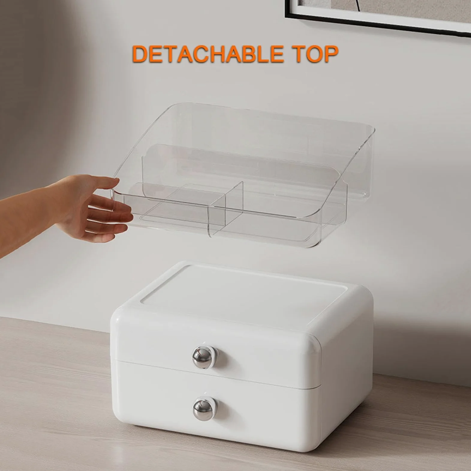 Organizer Trucco da Toeletta Espositore capiente con cassetti | Porta Trucchi con Portalpennelli per Casa, Bagno, Cucina, Lavabo, Cassettiera, Dispensa
