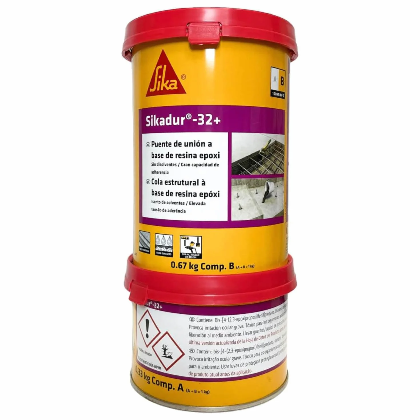 Sikadur 32+ Adesivo epossidico 1kg per calcestruzzo impermeabile versatil