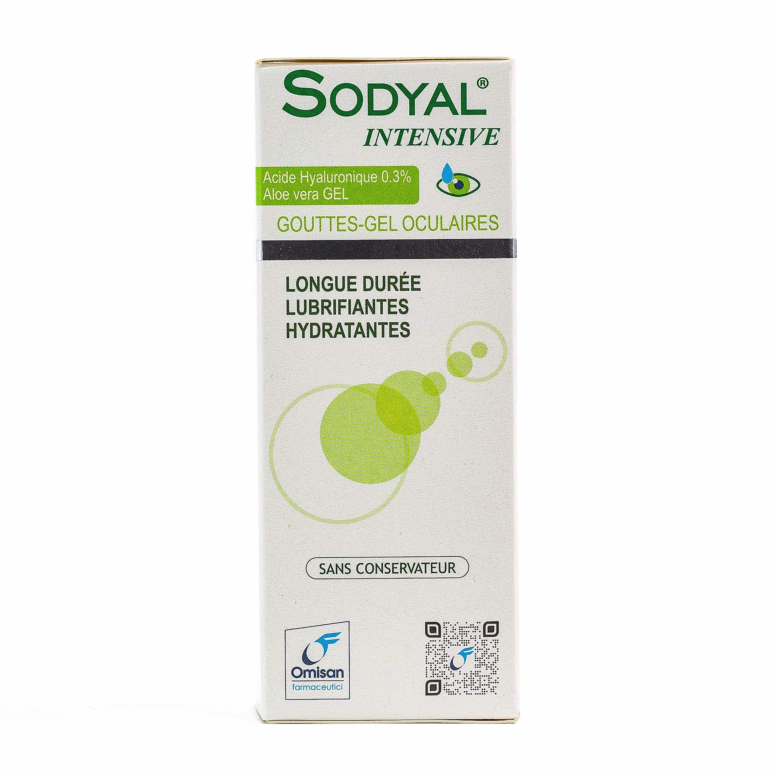 Sodyal Intensive Gocce-Gel - Lubrificante di lunga durata ed idratante. Gocce oculari con Acido ialuronico ed estratti naturali di Aloe vera - 10 ml