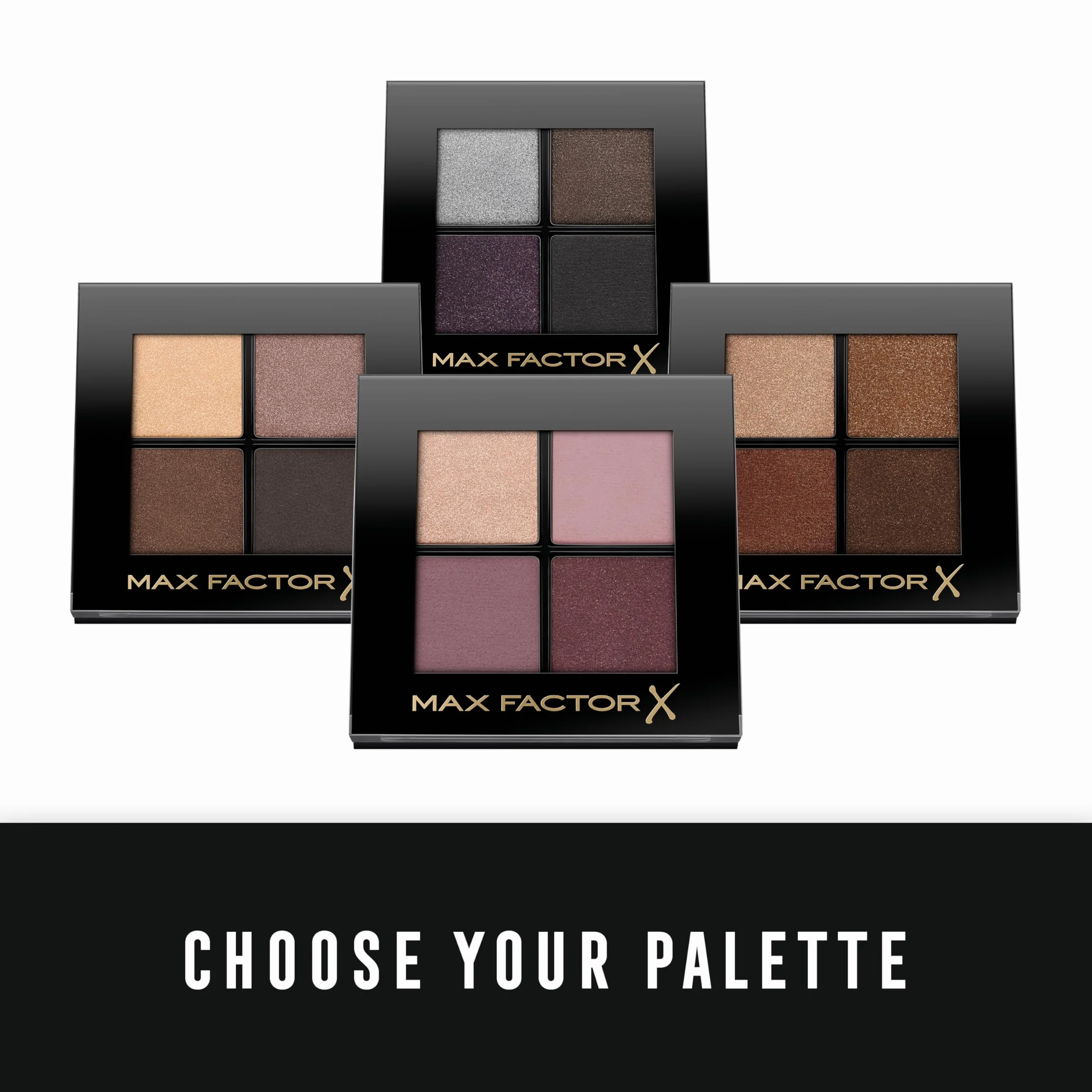 Max Factor Colour X-Pert Soft Touch Palette Ombretti, 4 Ombretti dal Colore Intenso, Altamente Sfumabili, 002 Crushed Blooms