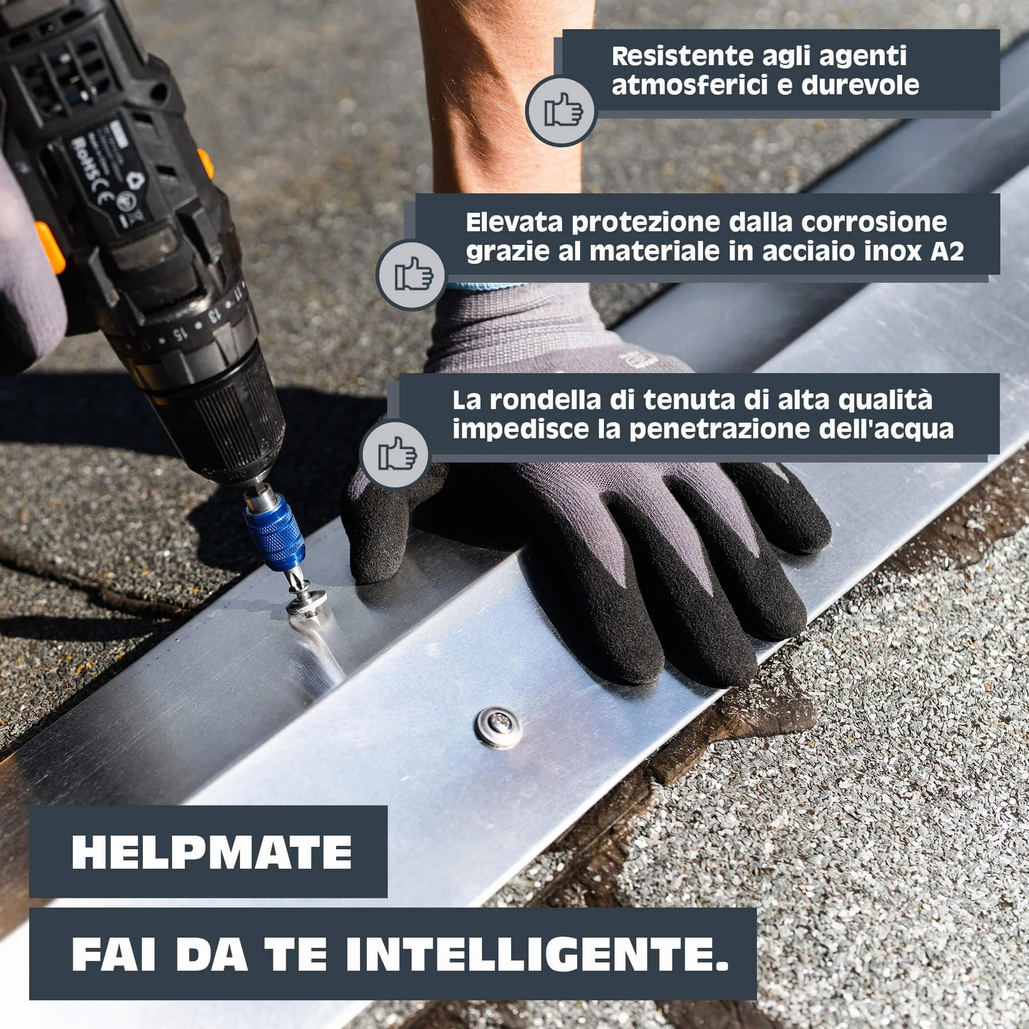 HELPMATE Viti Spengler 4,5 x 25 mm 50 pezzi Acciaio Inox A2 PZ2 DIN 7995 Testa Cilindrica