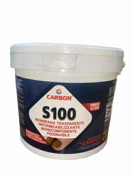 SALVATERRAZZA S100 Impermeabilizzante per Piastrelle Membrana Trasparente Acrilpoliuretanica Elastomerica Pedonabile 10 LT