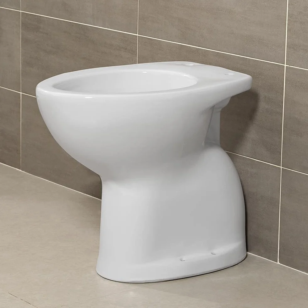 Inbagno Sanitari Bagno per Anziani H. 48 cm Ceramica Bianca Lucida Sedile copriwc Slim