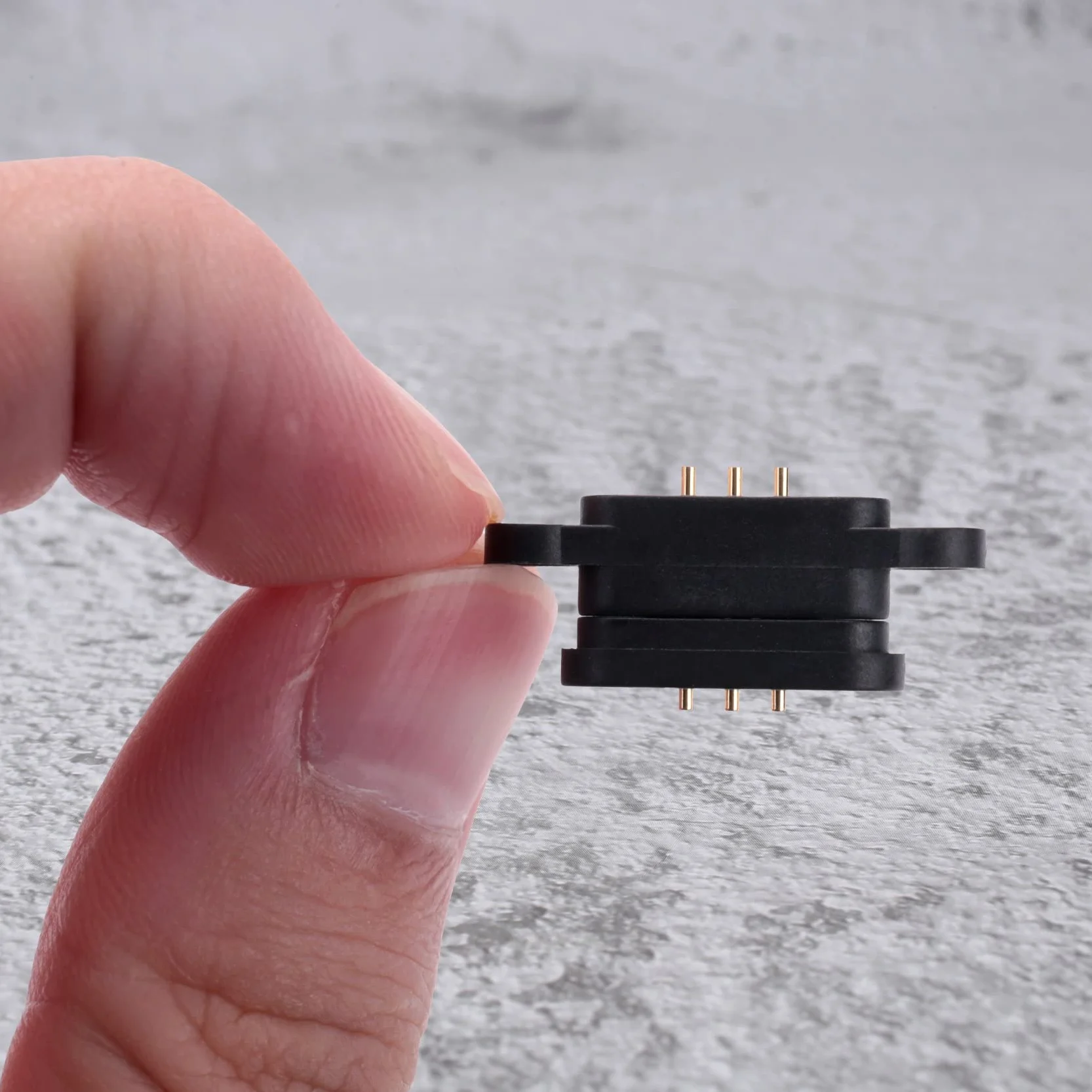 Perni magnetici a molla 5 paia, connettore 3 posizioni, griglia 2,3 mm, sonda maschio femmina