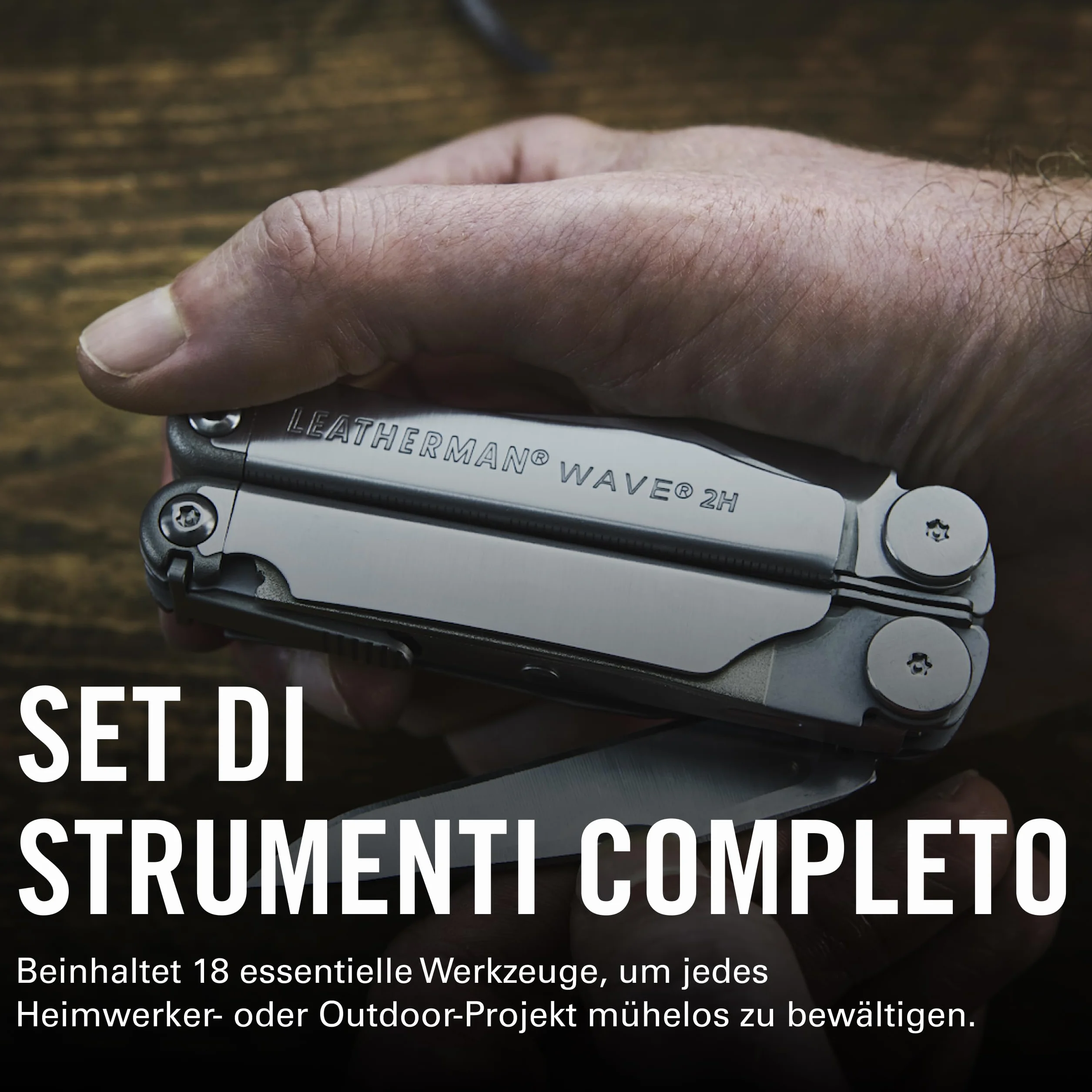 Leatherman 2H Wave+ Multiutensile 18 in 1 Acciaio Inossidabile con Lame Pinze Tagliafili