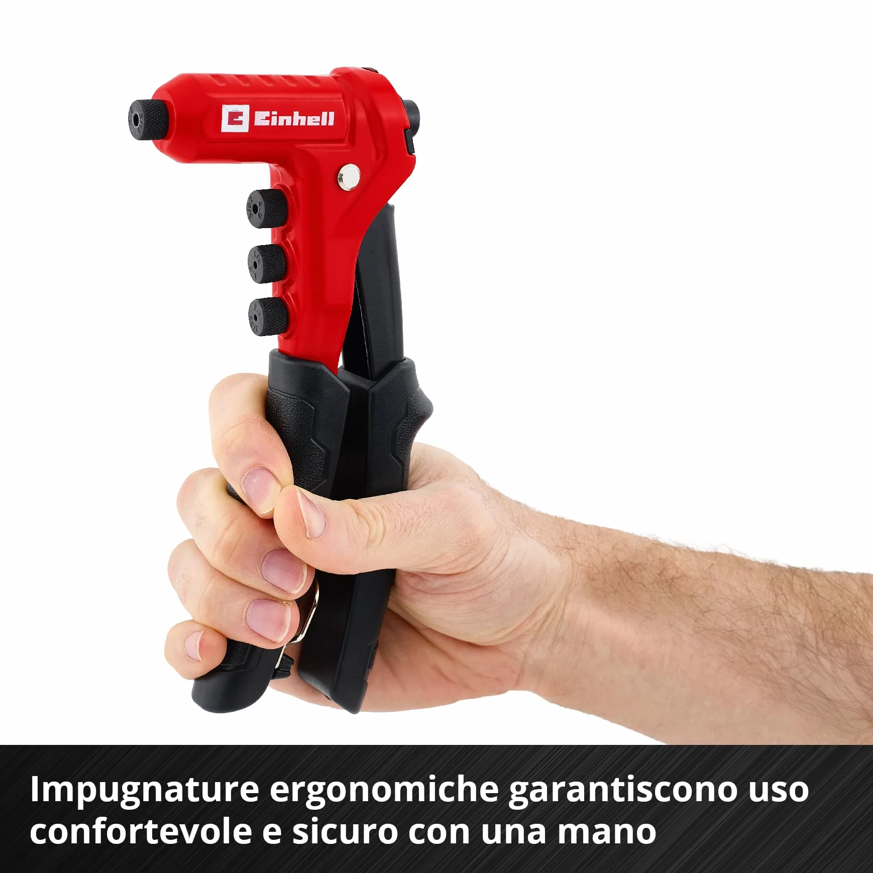 Einhell Pinza Rivettatrice Set 100 Rivetti 4 Ugelli Valigetta