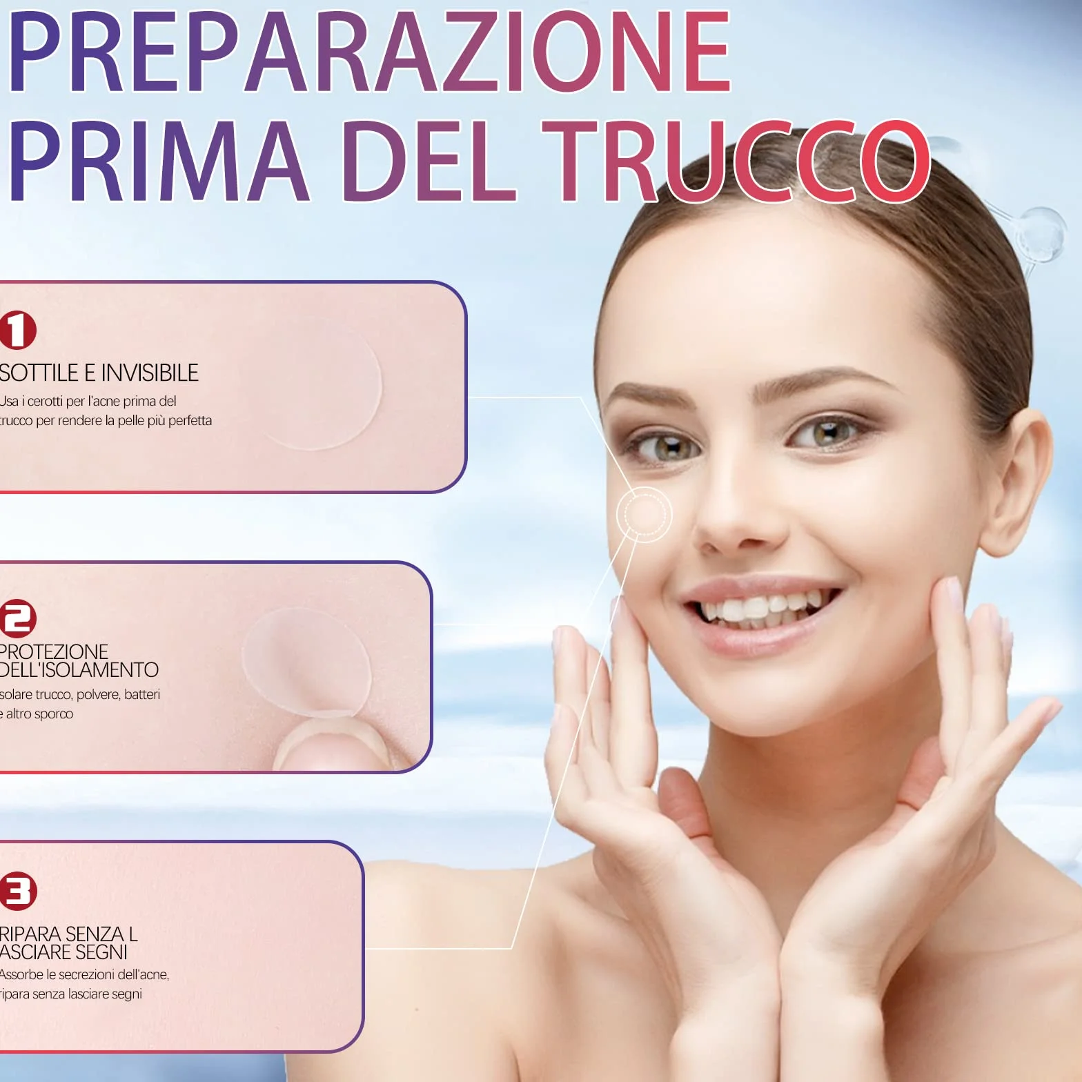 252 Pcs Cerotti Brufoli, 2 In 1 Giorno e Notte Uso Invisibile Naturale Idrocolloide Patch Brufoli, Hydrocolloid Acne Pimple Patch per Il Viso