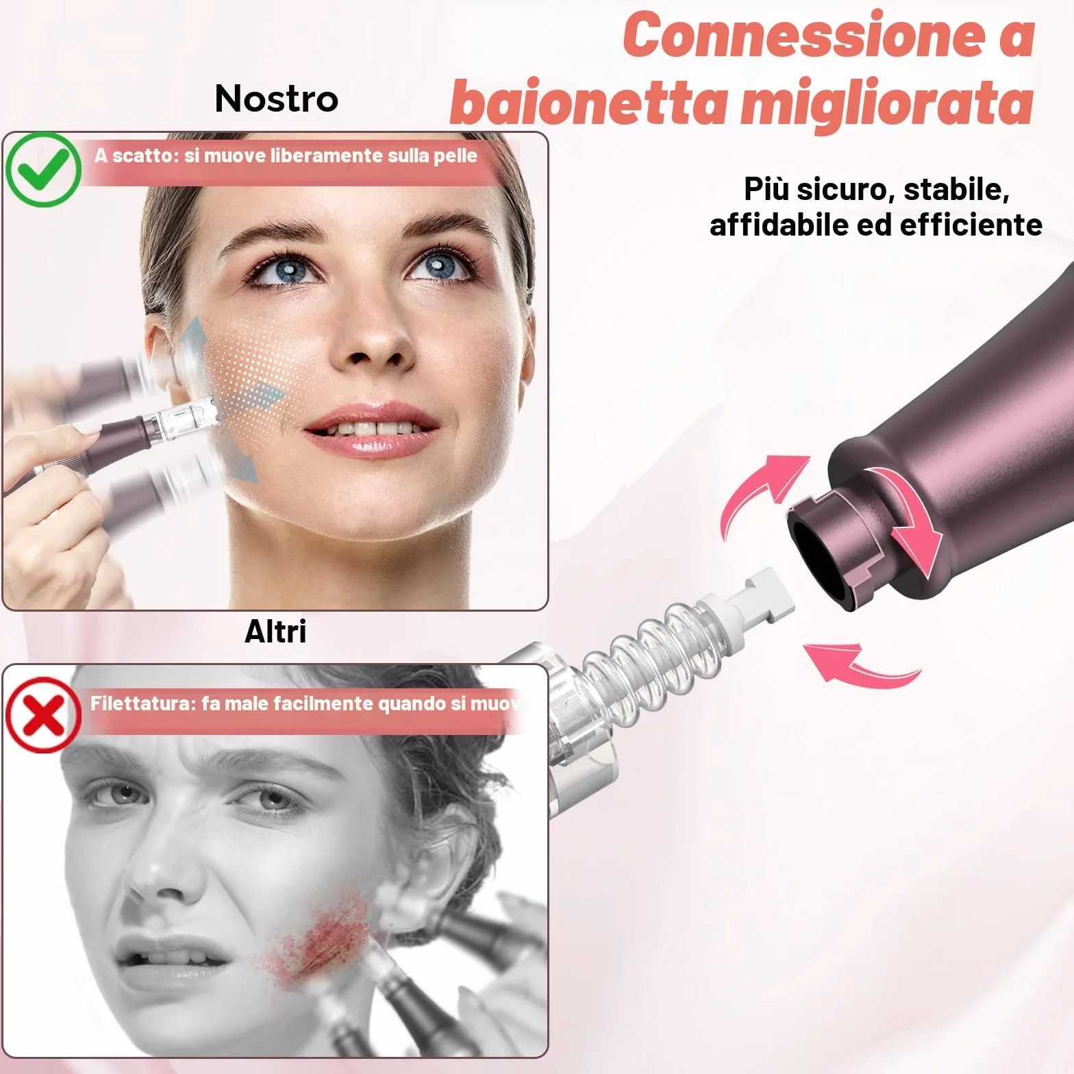 A10 Dermapen Microneedling Professionale, Dr. Pen Microneedling Regolabile Wireless con 25 Cartucce, 5 Livelli e Display LED, Dermapen per Viso, Crescita Capelli e Skincare, per la Casa e in Viaggio