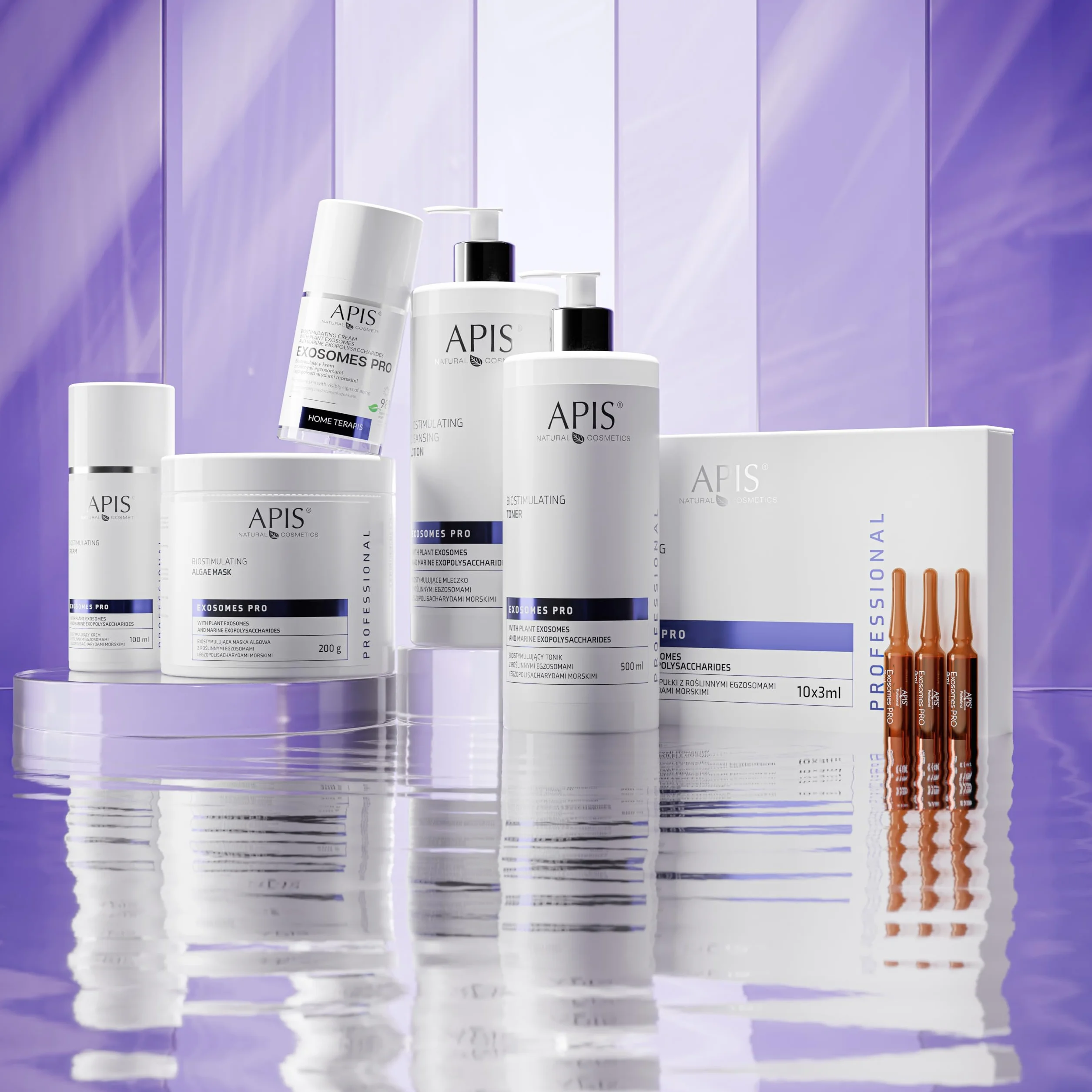 Apis EXOSOMES PRO Crema viso biostimolante - 100 ml - con esosomi vegetali, rigenerante, idratante, anti-aging, per pelle mista