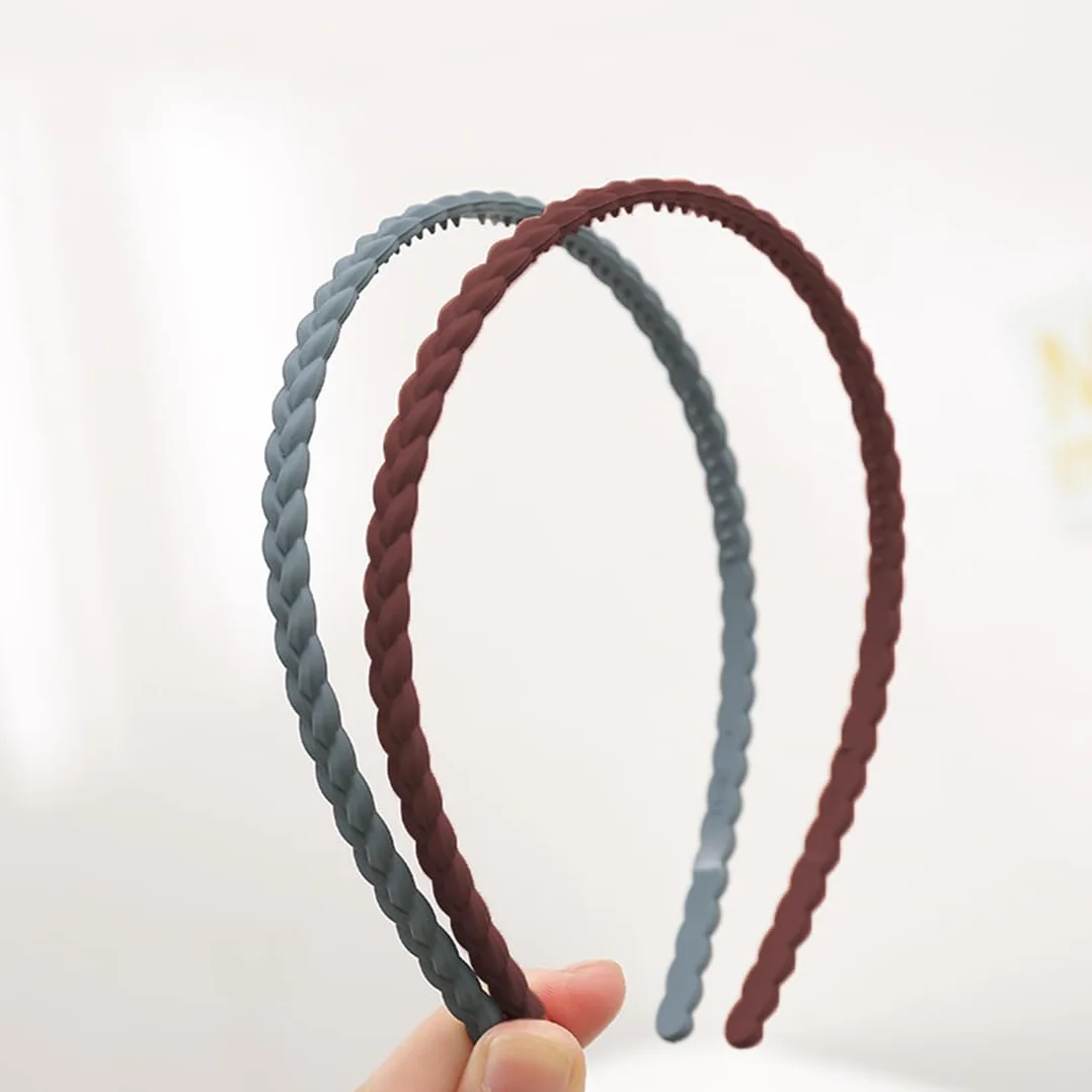 5 Pezzi Cerchietti Semplici Fasce per Capelli Denti Fasce per Capelli Sottili Cerchietti Colorato Antiscivolo Cerchietto per capelli in plastica per Donne e Ragazze
