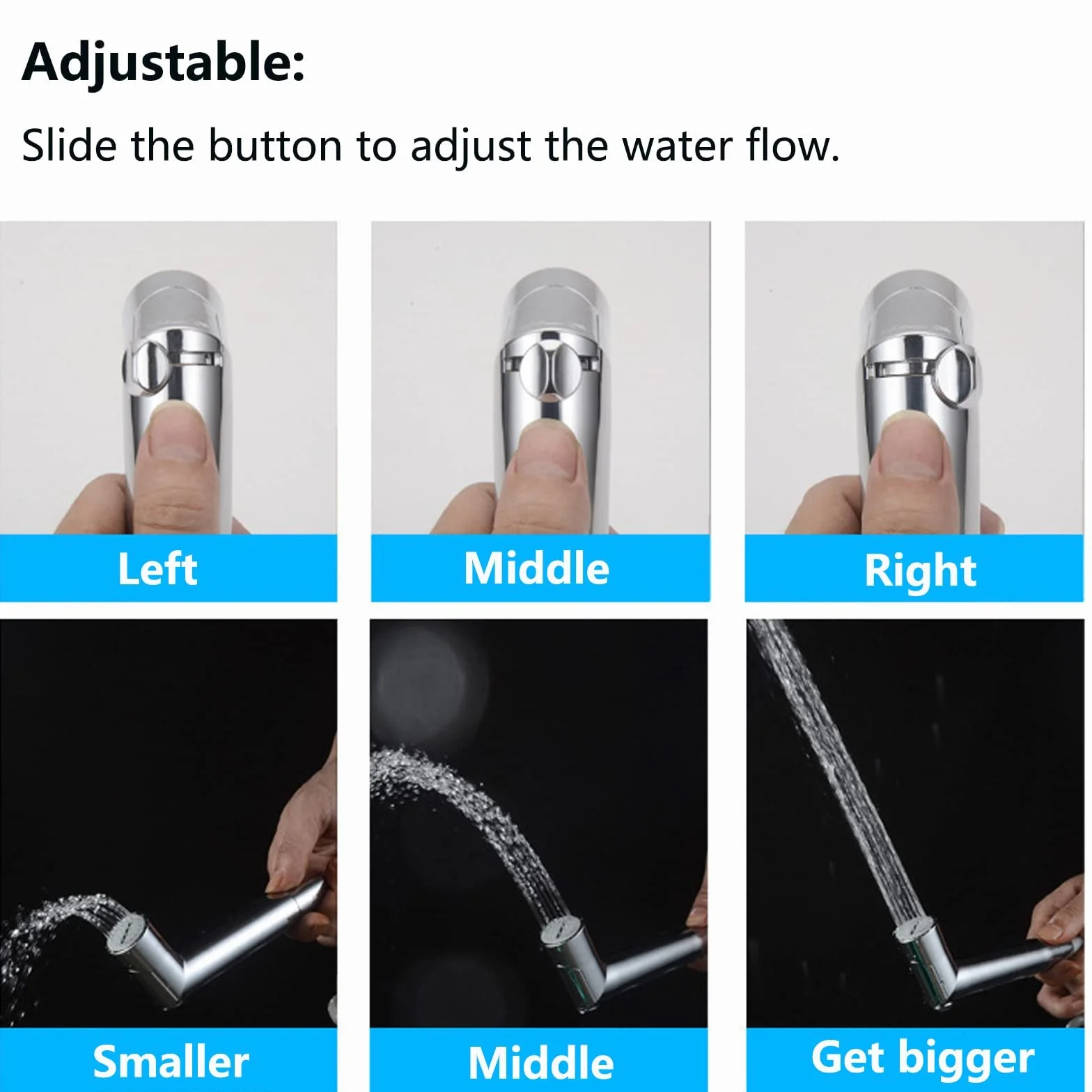 Bidet Portatile Spruzzatore per Bidet Tenuto in Mano Kit Doccetta Atomizzatore Regolabile Doccia WC
