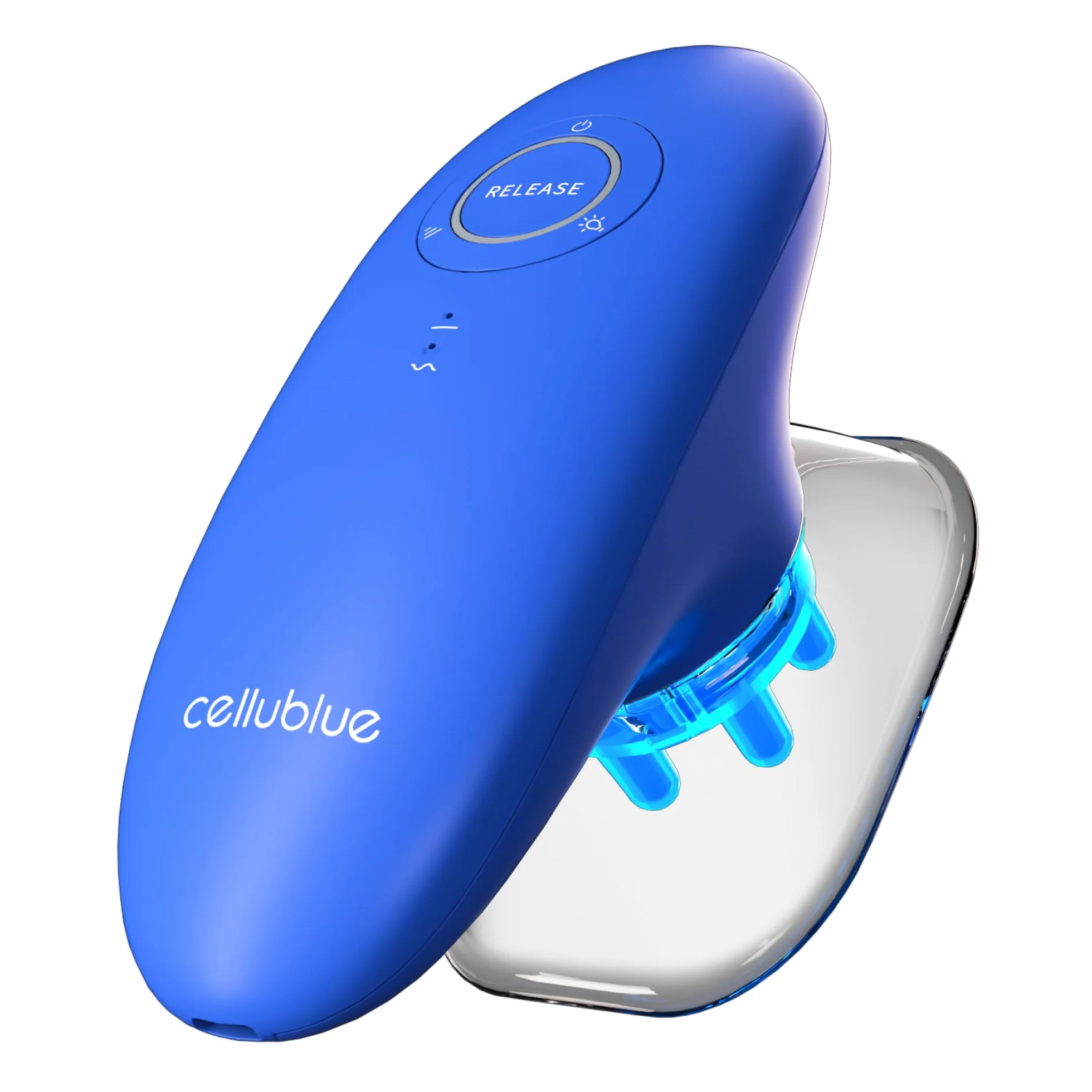 Massaggiatore anticellulite con ventosa elettrica Cellublue - Riduce la cellulite - Risultati visibili in 7 giorni - Palpato-rotolato, 6 livelli regolabili di intensità - Trattamento professionale a