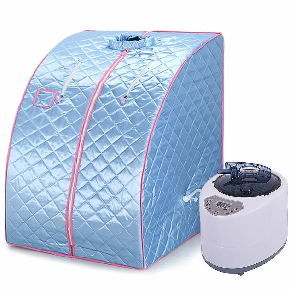 Sauna portatile macchina vapore 80 x 70 x 98 cm 10 livelli temperatura