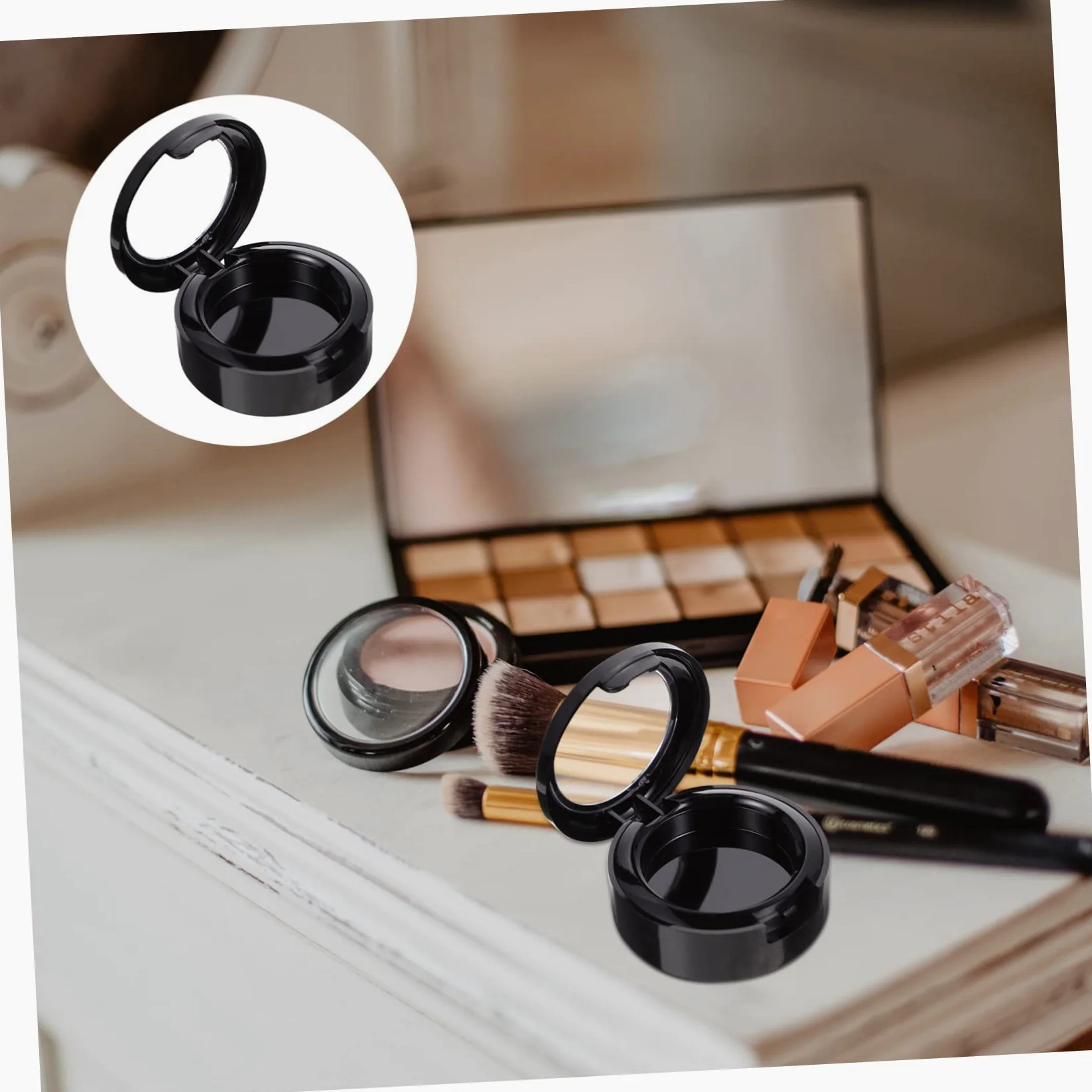 Baluue 24pezzi Contenitori Per Ombretti Monocromatici Organizer Cosmetici Portatile e Ombretti e Blush