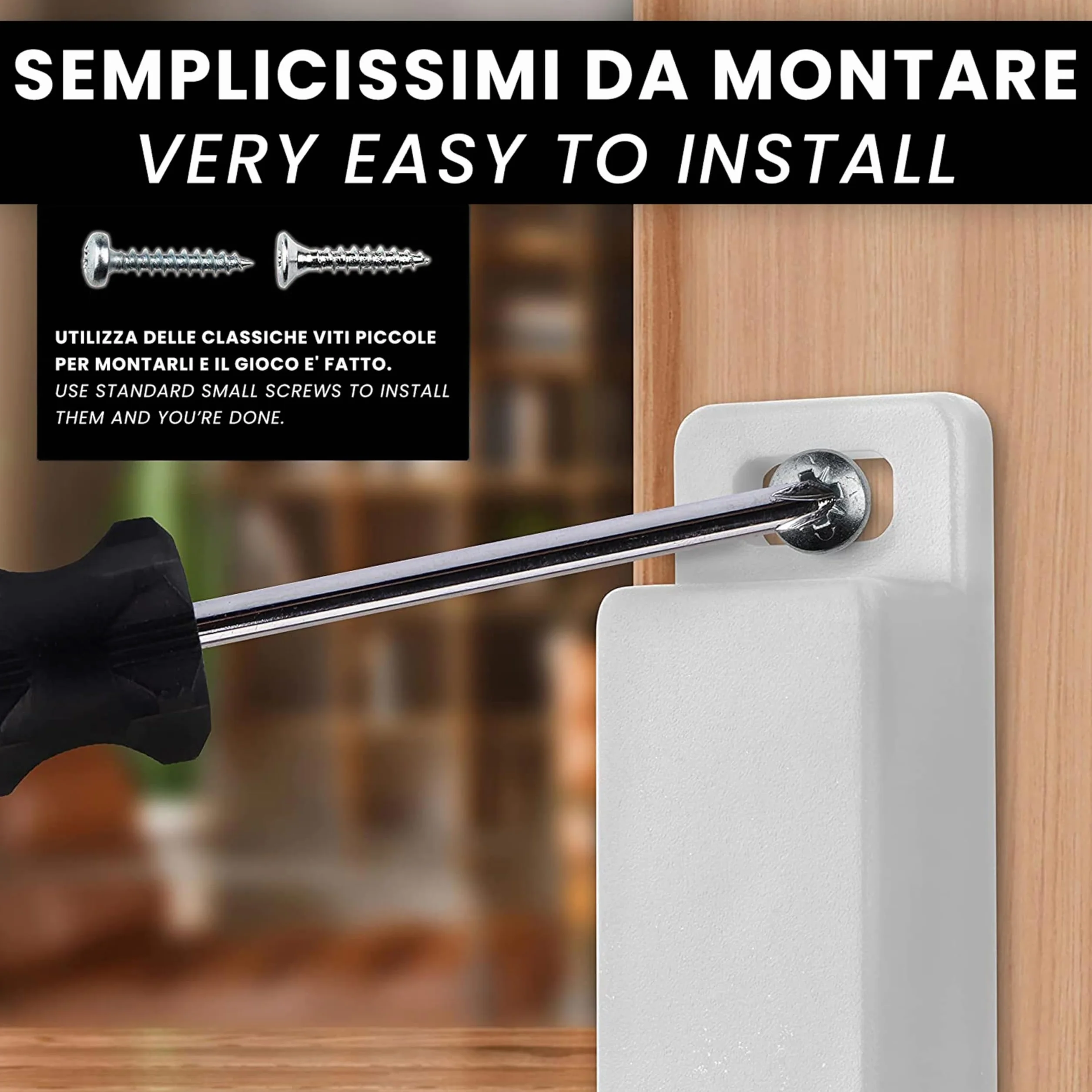 IPEA Chiusure Magnetiche per Mobili 10 PEZZI Bianco