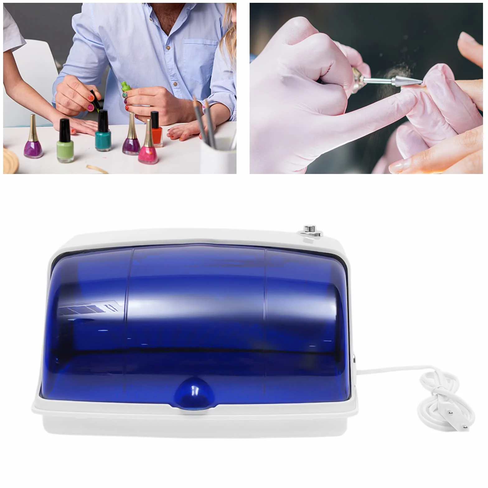 MINRS Sterilizzatore UV grande sterilizzatore per utensili per unghie multifunzionale pulitore unghie sterilizzatore e schermo LED per parrucchiere, spa, salone unghie 5W 220-240V