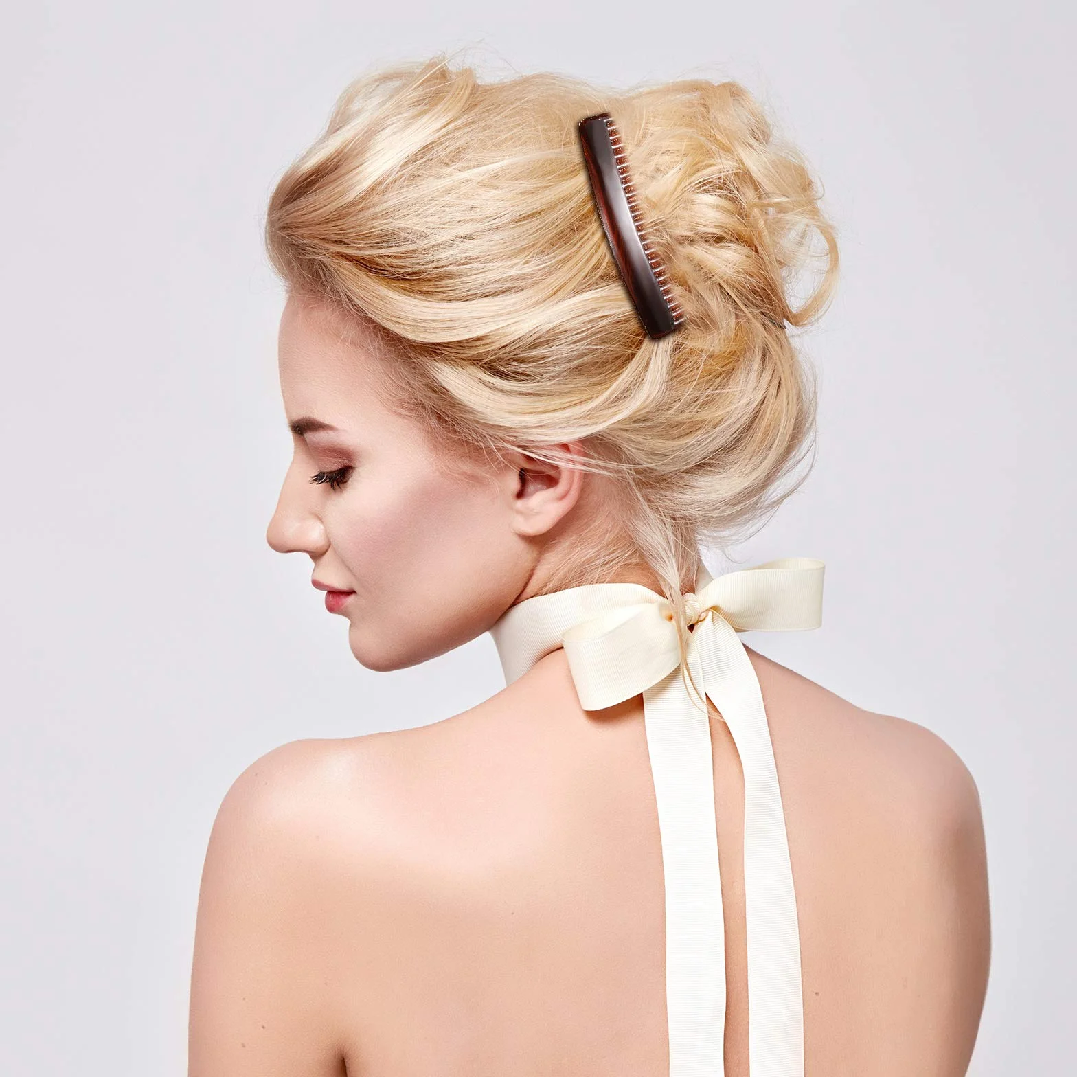 12 Pezzi Pettine per Capelli Laterali in Plastica Pettine Francese Fermagli per Capelli Decorativi Pettini Fermacapelli Accessori per Capelli Fini Donne(23 Denti)