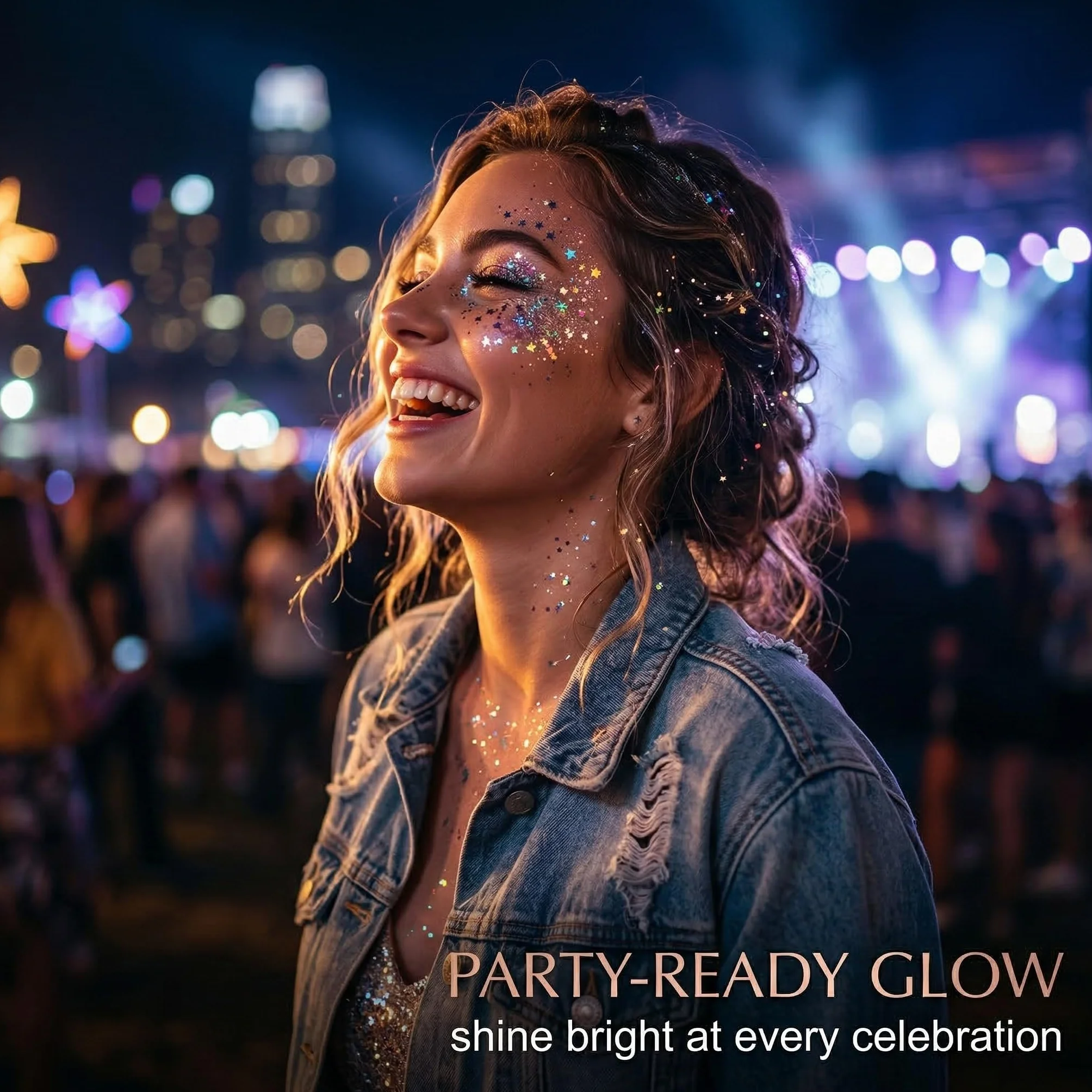Glitter Stick Corpo e Viso Argento, Brillantini Viso Lunga Durata ad Alta Lucentezza, Gel Scintillante per Capelli e Pelle, Ideale per Festival, Rave, Party e Make-up Creativo