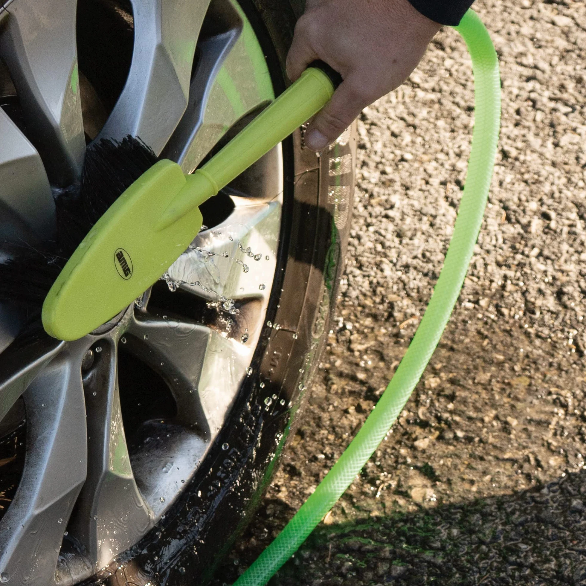 Amig Spazzola per Tubo 150 mm Setole Morbide Plastica ABS e Gomma Verde Pistacchio