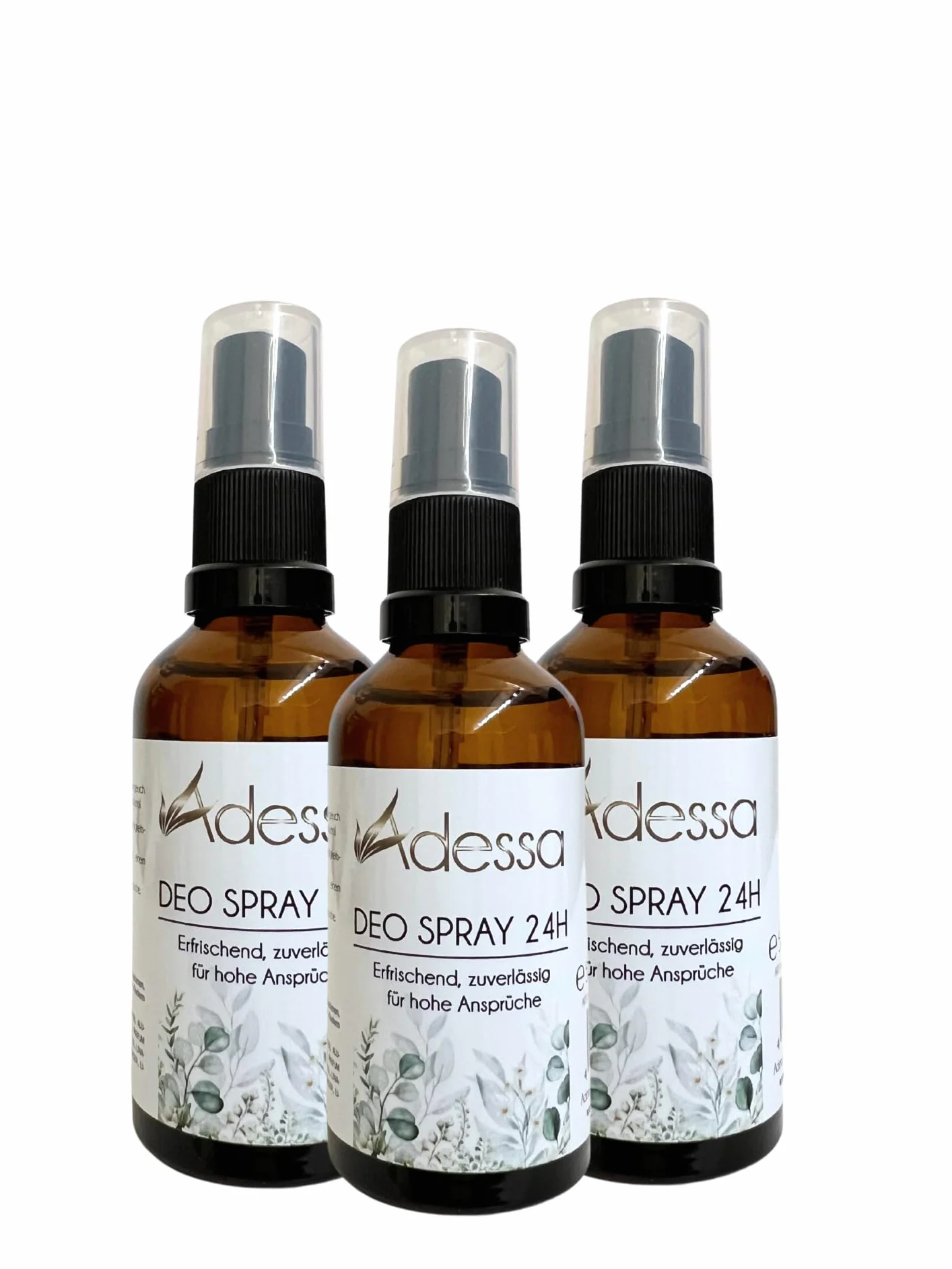 Adessa Deodorante spray 24h, 150 ml, set da 3 pezzi, deodorante unisex con aloe vera e pantenolo