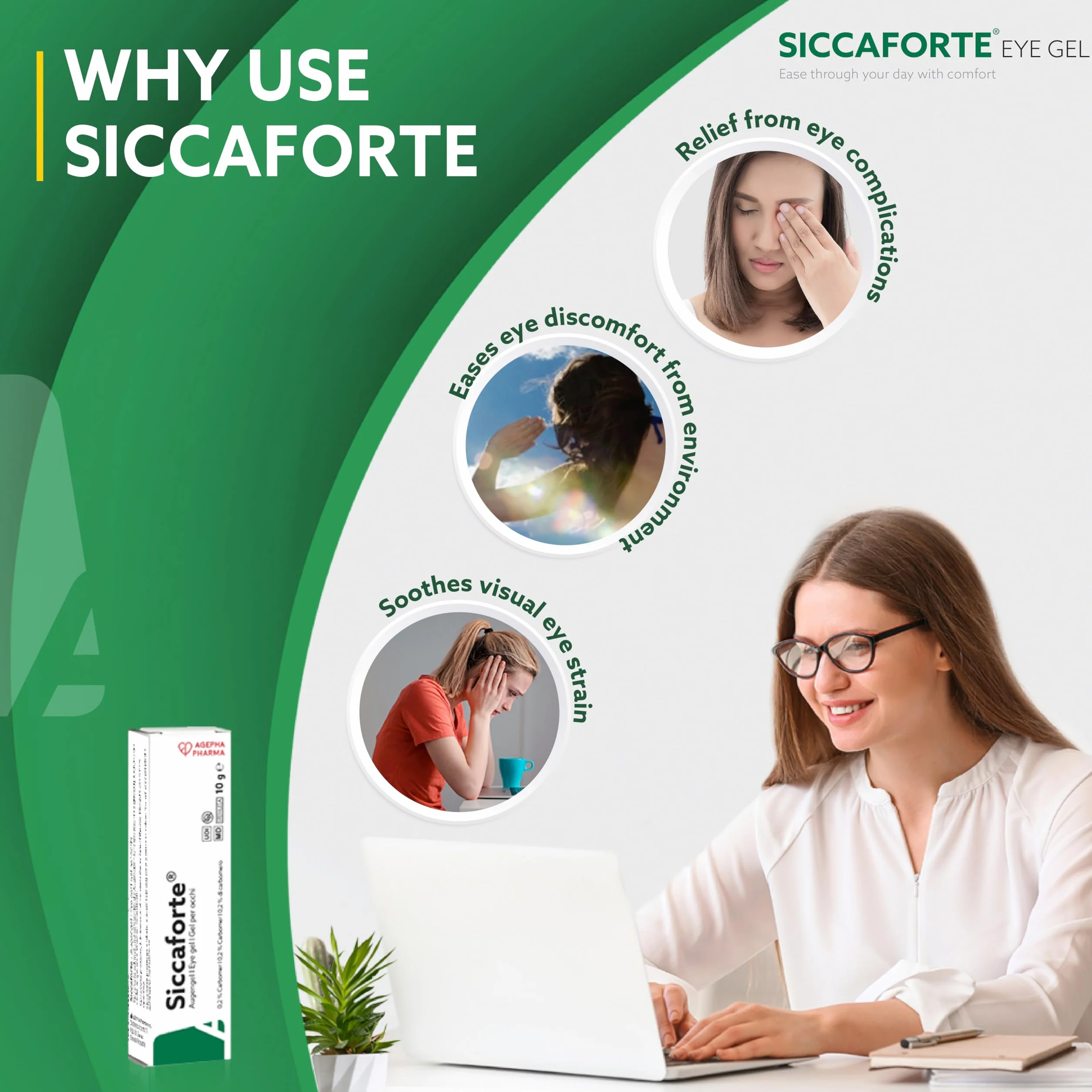 Gel Intensivo Occhi Secchi con Carbomer | Idratante e Curativo per Occhi Sani | Confortevole sugli Occhi | Sollievo Lungo