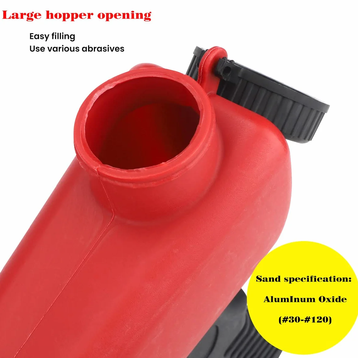 Sabbiatrice Pneumatica Portatile Multifunzione Kit Pistola Sabbiatura per Manutenzione Automobilistica Ruggine Rosso