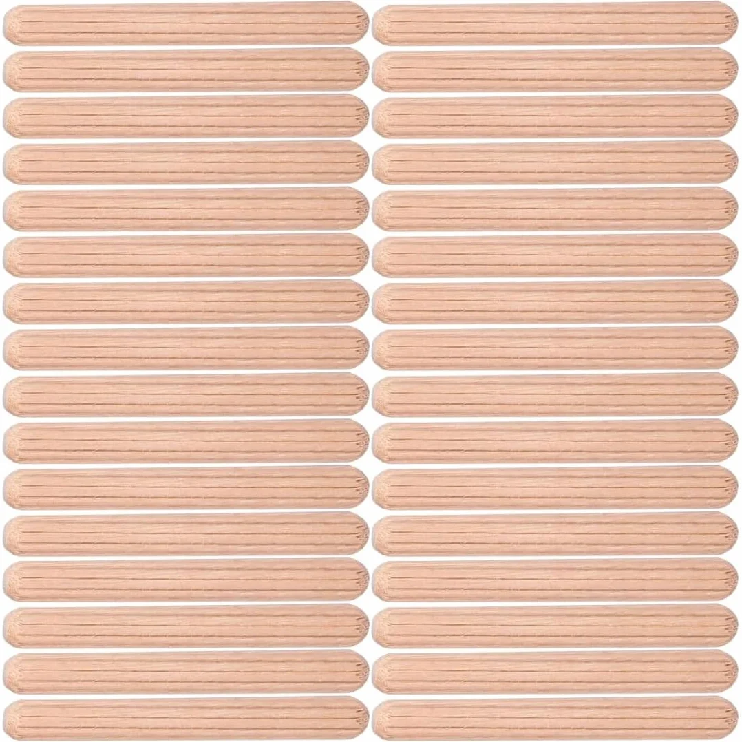 Pezzi Tasselli in Legno 6x50mm 100 PCS per Fresatrice, Falegnameria