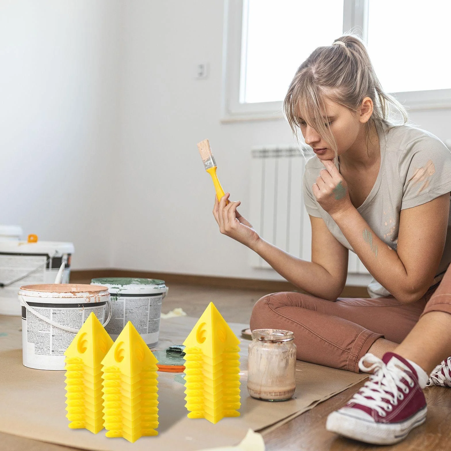 Supporti Per Vernice 30 Pezzi Custodia, Supporto Conico Plastica, Accessori Applicazione Vernice Fai-Da-Te