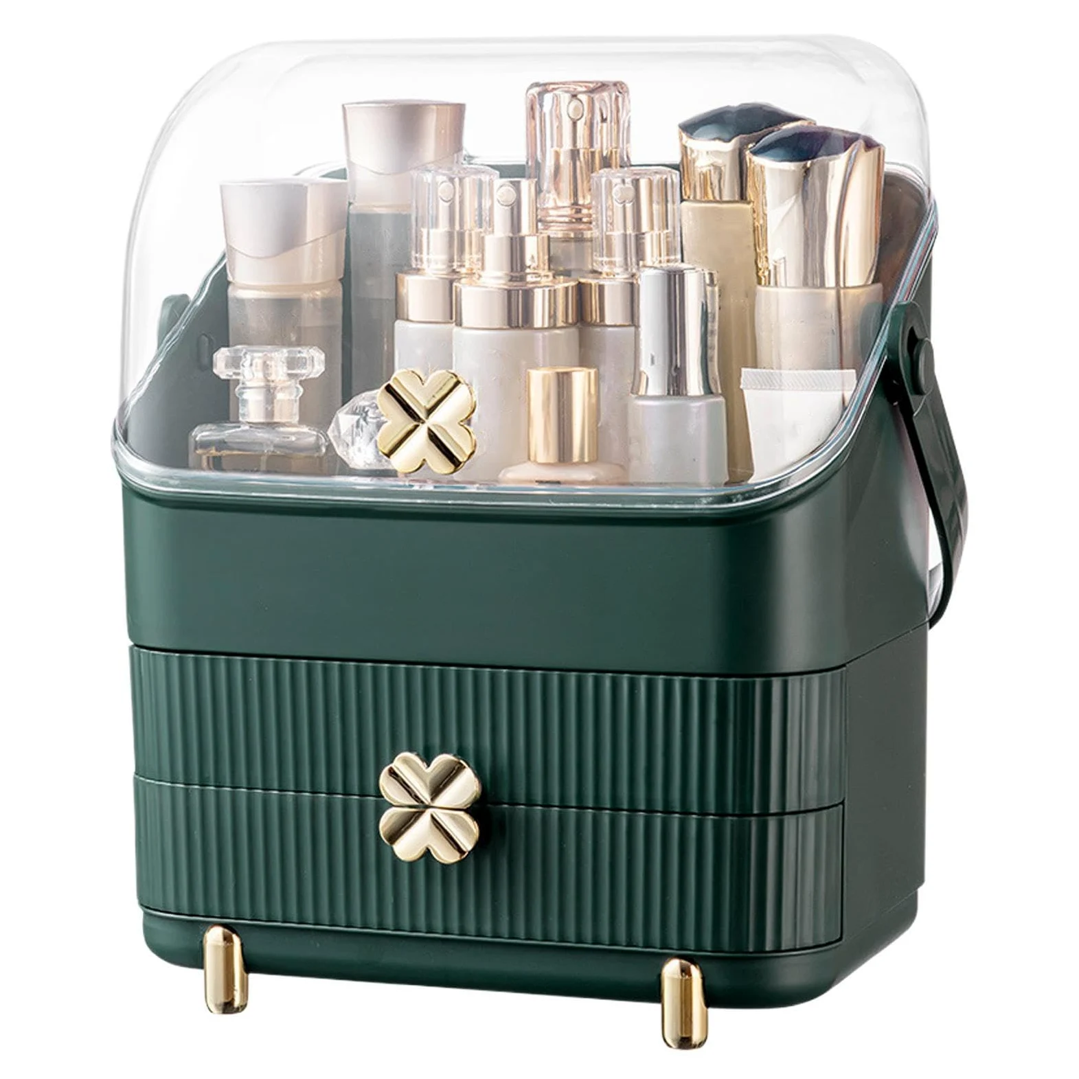 Generico Organizer Trucchi Da Tavolo Espositori Per Pennelli Cosmetici | Organizer Cosmetici Da Appoggio Con Coperchio Trasparente Impermeabile E Antipolvere Per Toeletta Ufficio Dormitorio Bagno