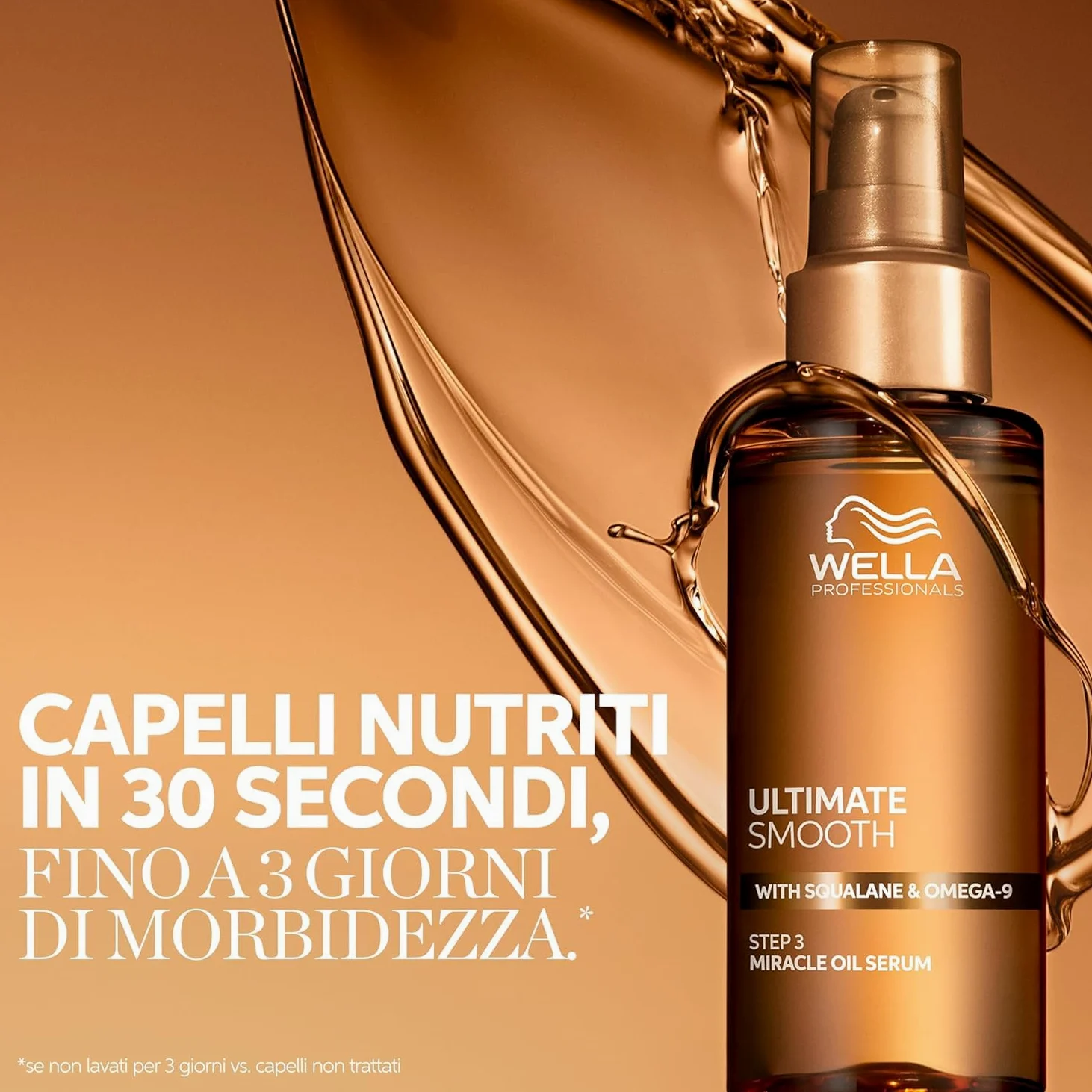 Wella Professionals Ultimate Smooth Shampoo, Conditioner e Miracle Oil Serum - con Squalano e Omega 9 - Ristrutturante Capelli Secchi, Opachi e Crespi (250 ml, 200 ml e 30 ml)