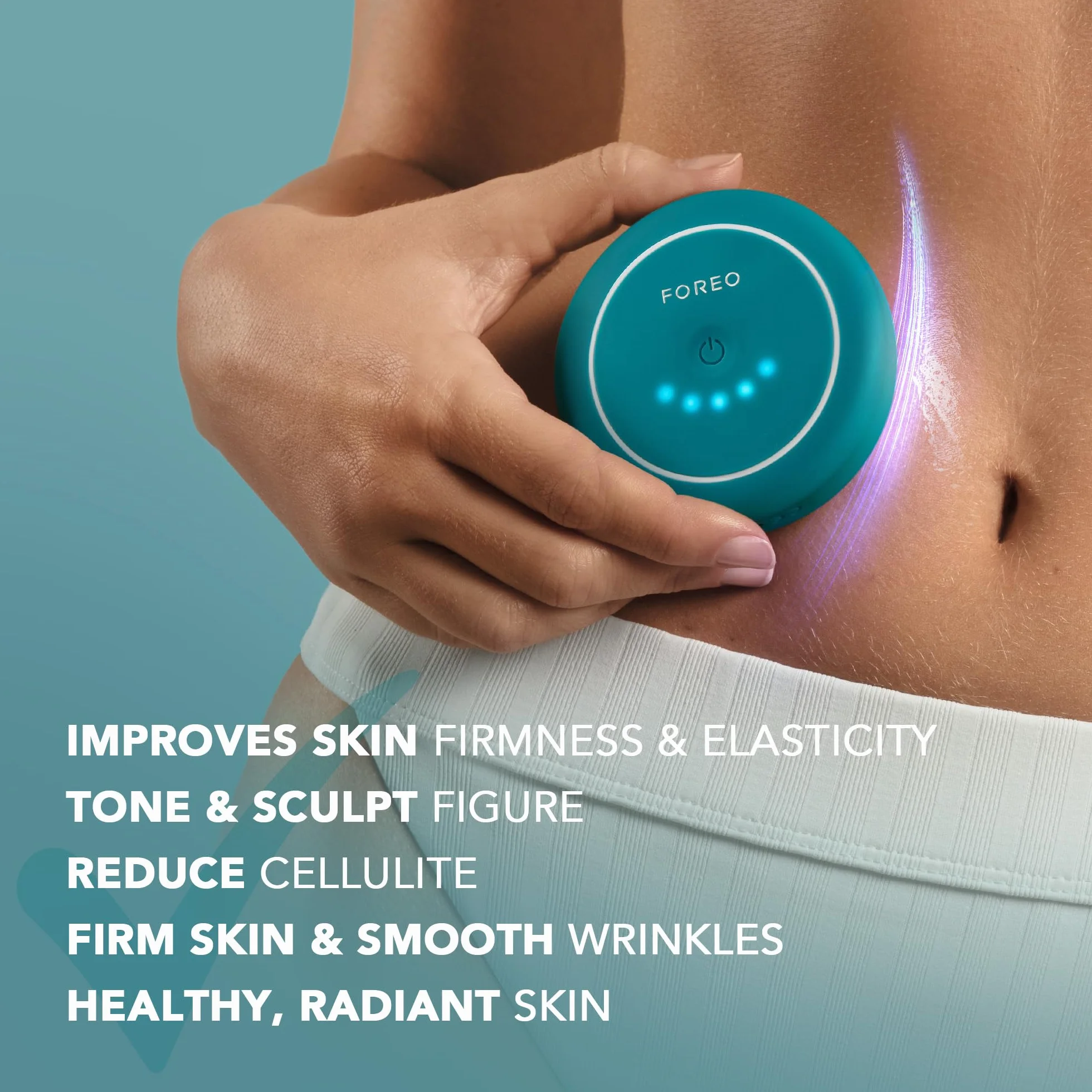 FOREO BEAR 2 body Dispositivo corpo tonificante con microcorrente + Siero corpo conduttivo rassodante SUPERCHARGED - Massaggiatore anticellulite per linfodrenaggio - Rassoda, leviga e scolpisce