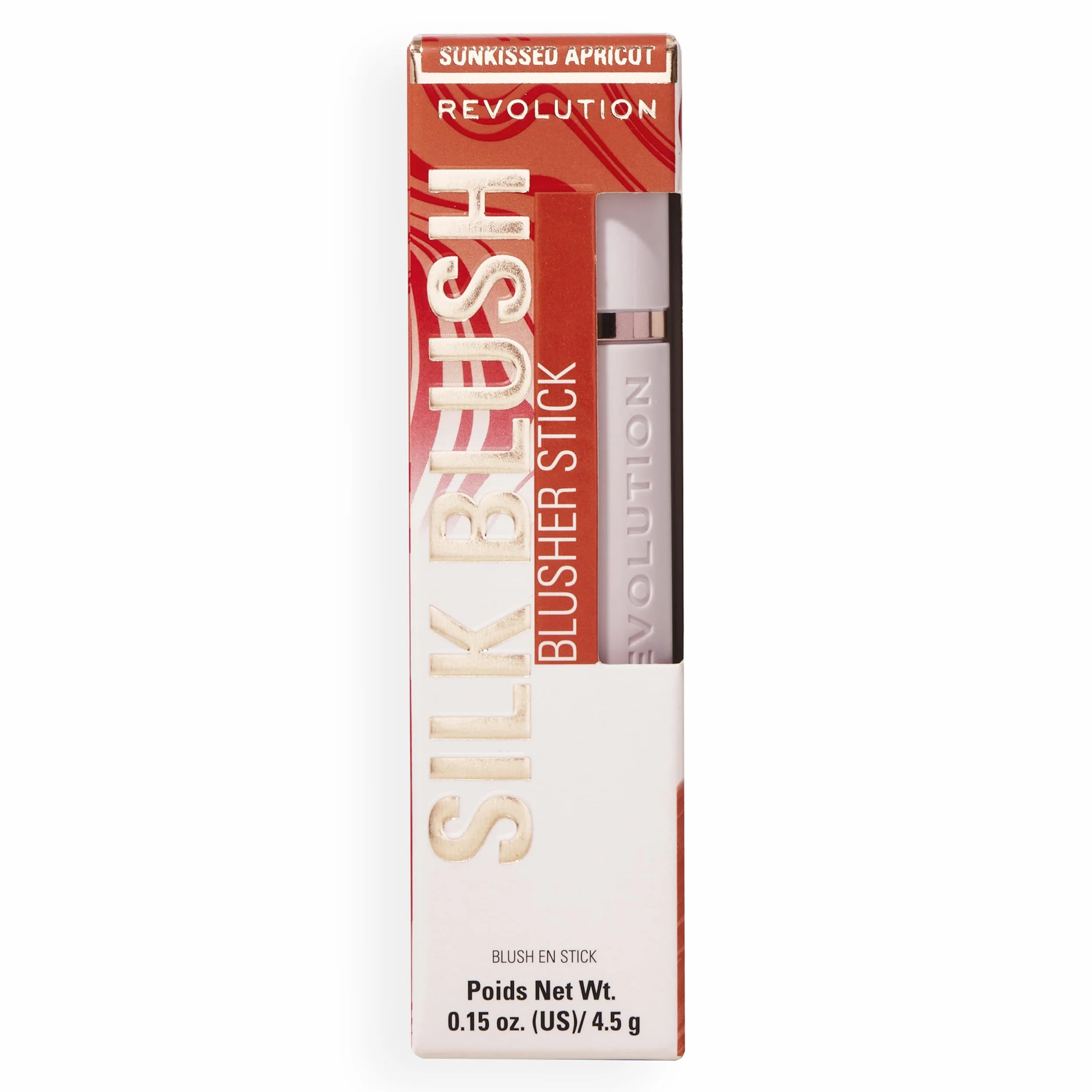 Revolution, Skin Silk Marble Blush Stick, Colore Modulabile per Guance, Occhi e Labbra, Formula Crema-Polvere, Vegan & Cruelty-Free, Sunkissed Apricot, 4.5g