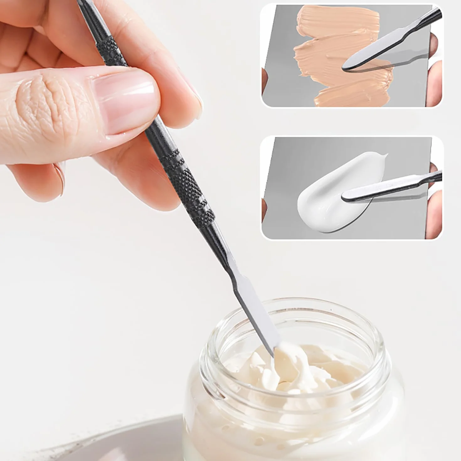 Tavolozza Per Miscelazione Cosmetica - 2 Piece set, Palette per Miscelazione del Trucco, con Esso è Possibile Mescolare Il Vostro Intero Make up Senza Sforzo per un Look Bello ed Elegante