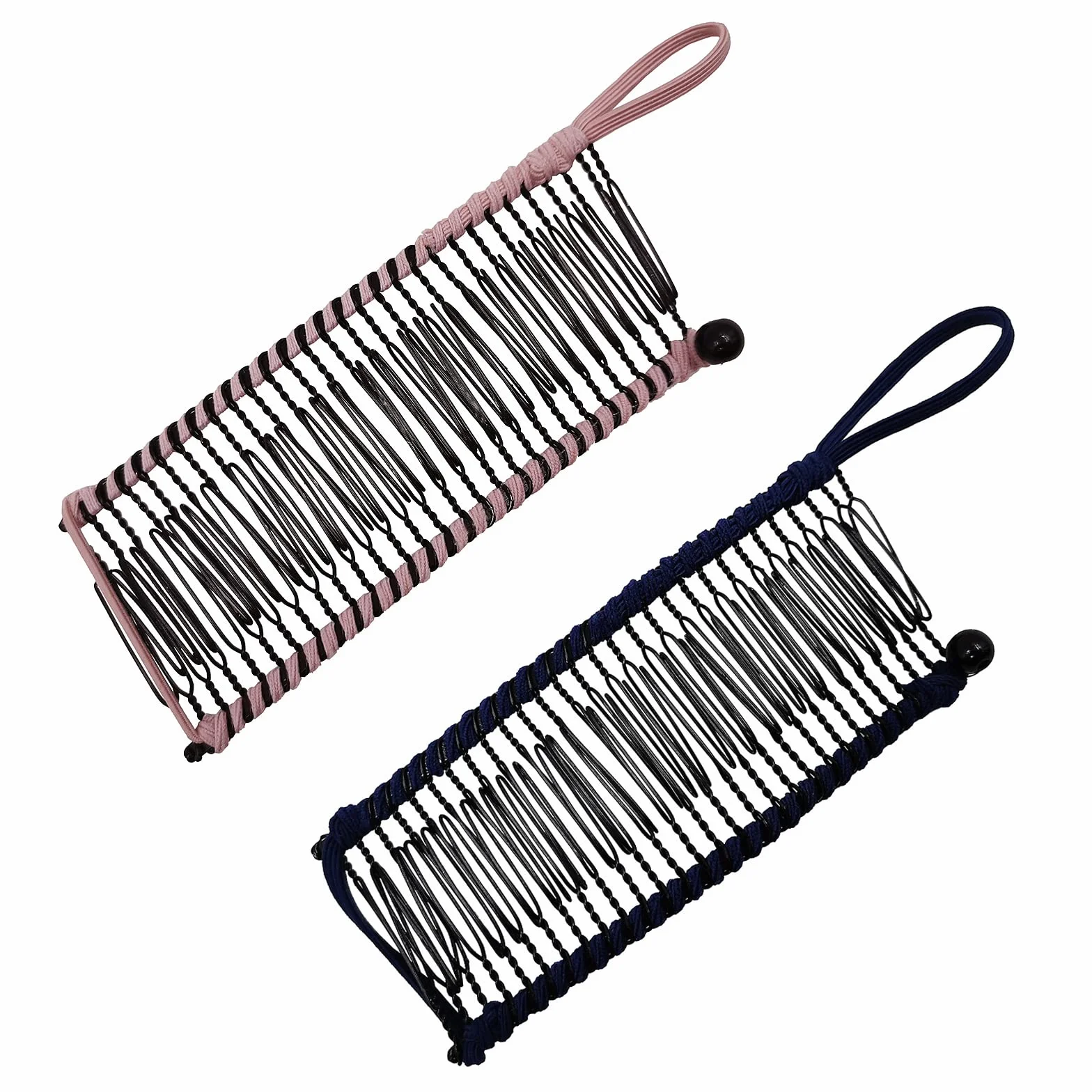 2 pettini per capelli a banana con clip a 30 denti, antiscivolo, elasticizzati, vintage, accessori per lo styling dei capelli ricci e ondulati